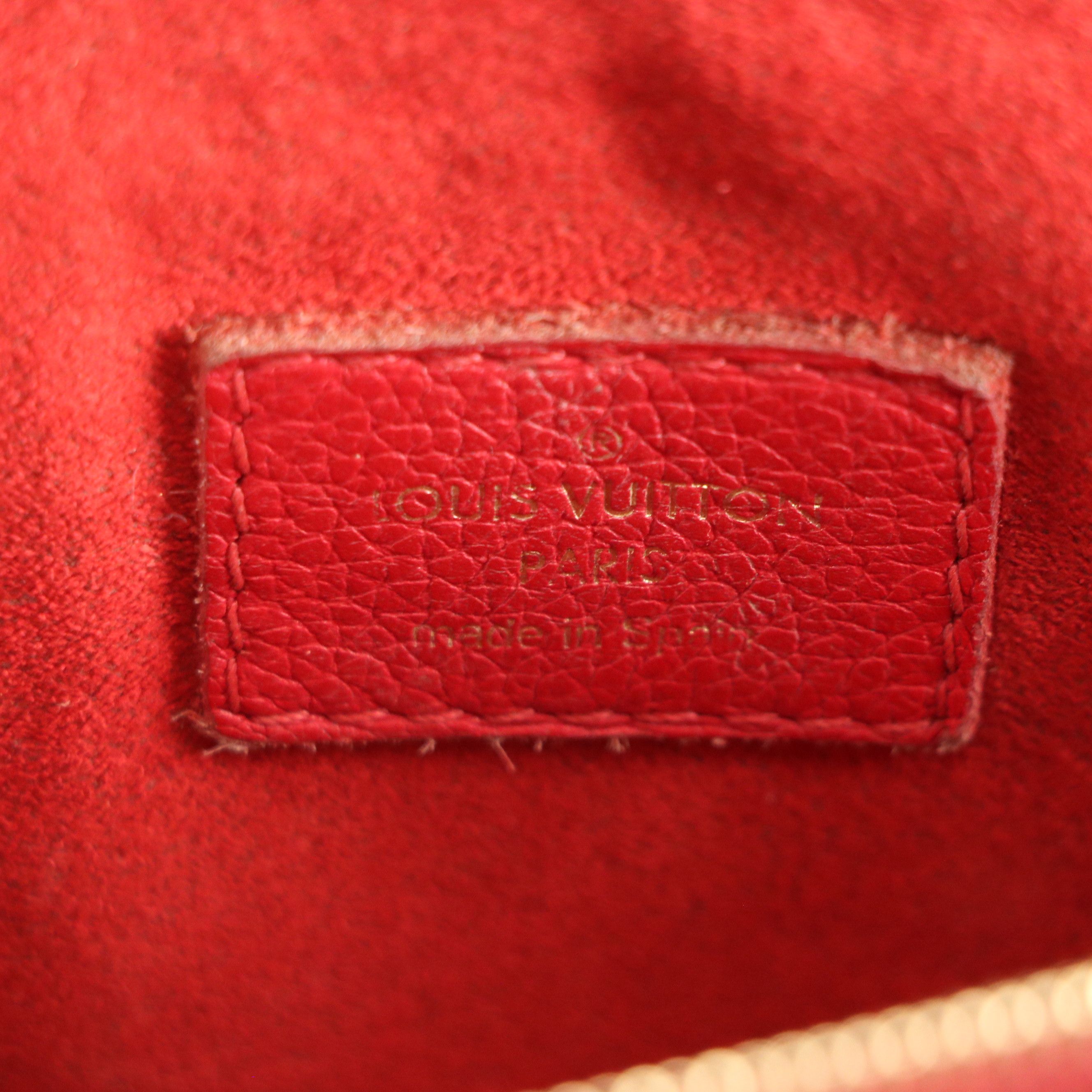 Louis Vuitton Victoire Chain Strap Bag in Monogram Canvas and Red Leather