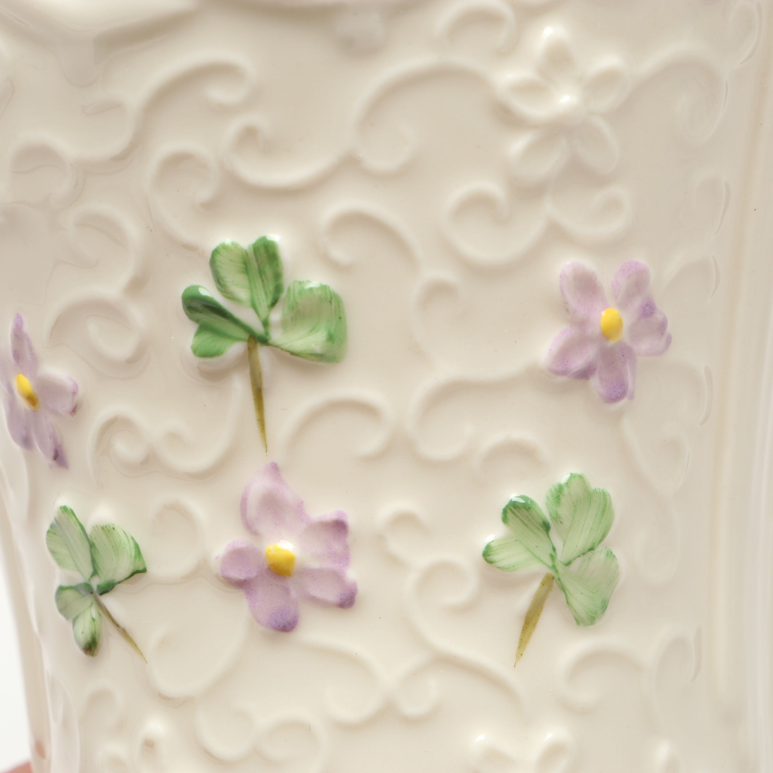 Belleek St. Patrick's Day 2005 "Celtic Pierced Vase" and Other Porcelain Vases