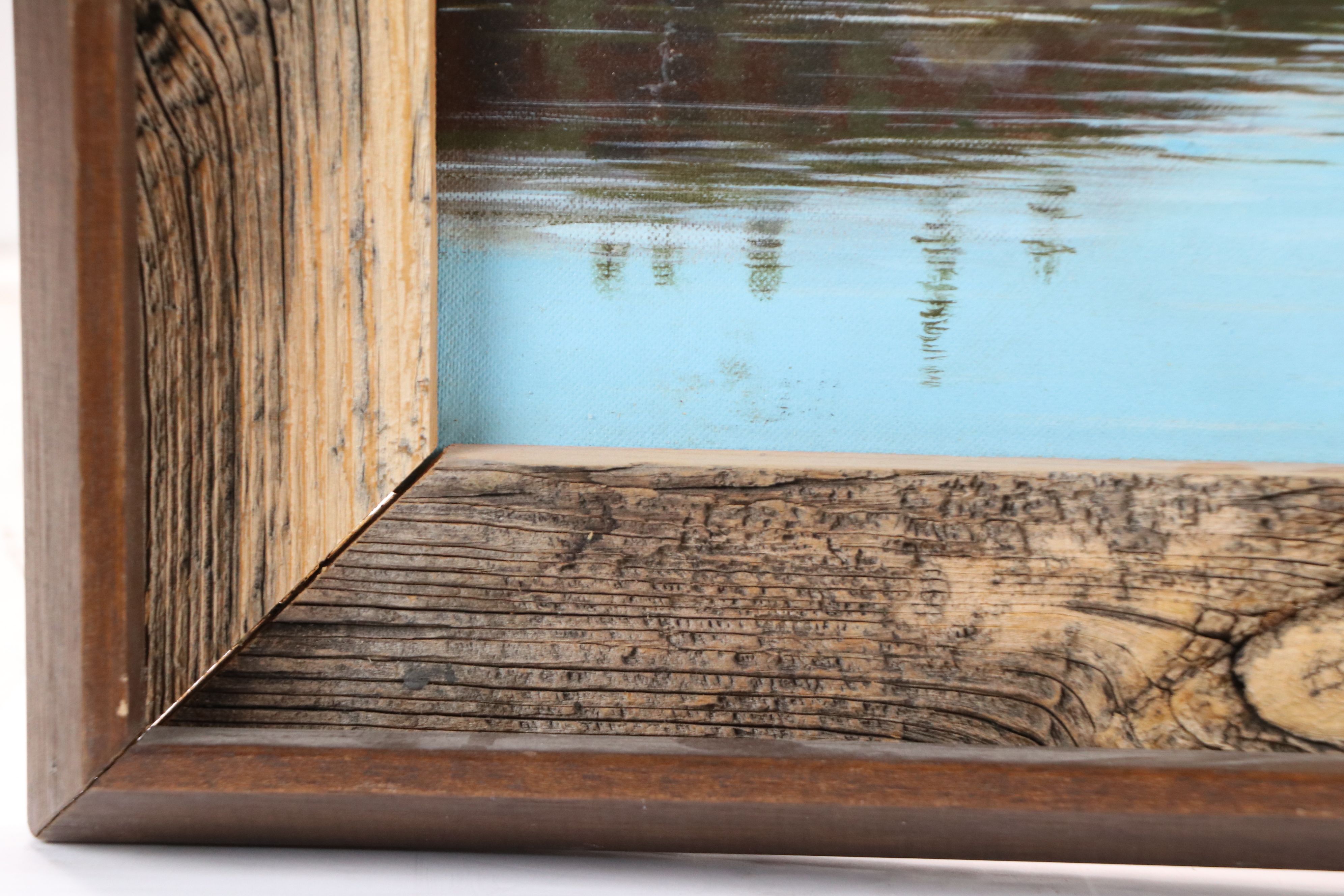 G. Butler Western Indigenous American Encampment Oil Painting, 1975