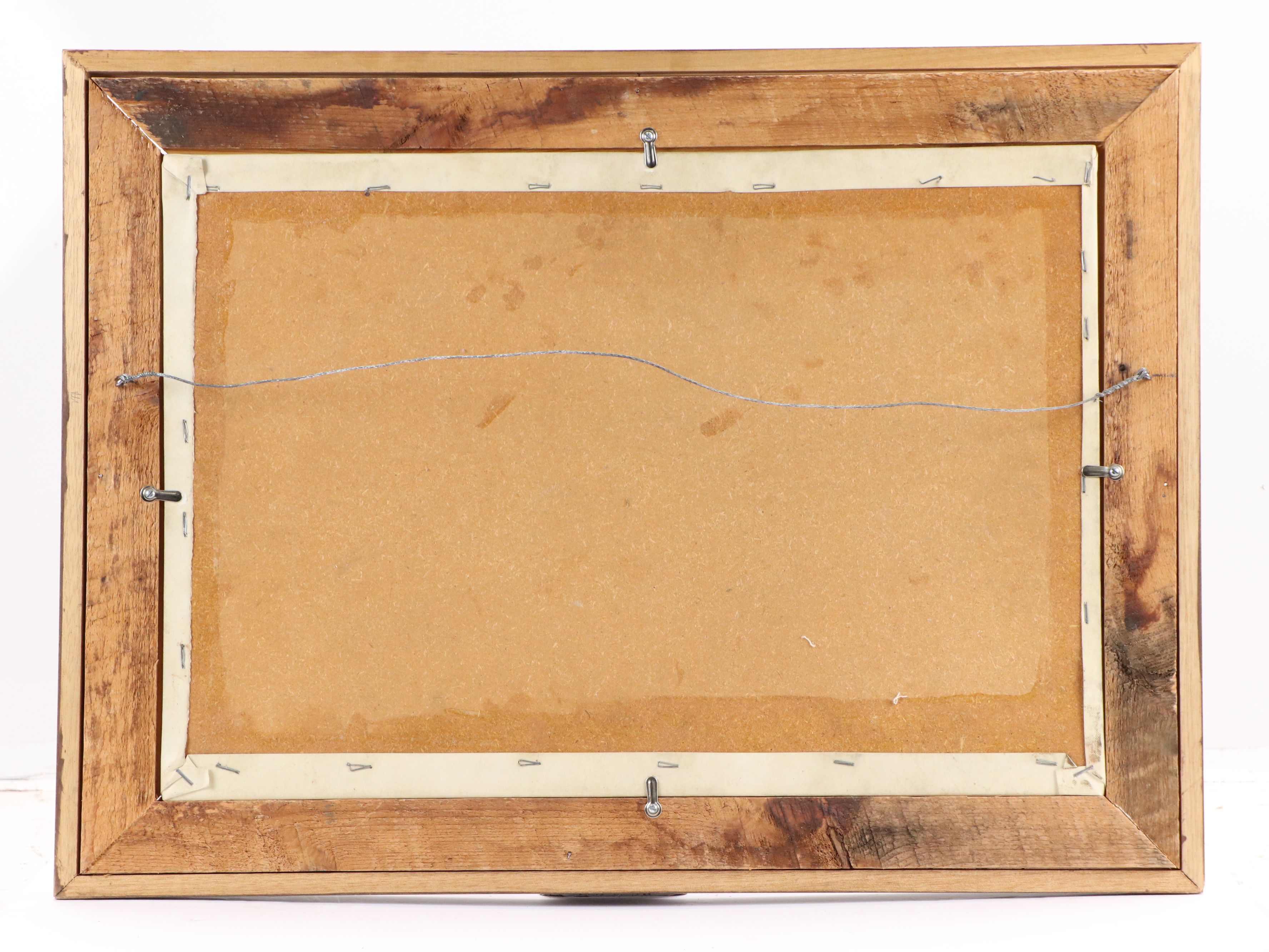 G. Butler Western Indigenous American Encampment Oil Painting, 1975