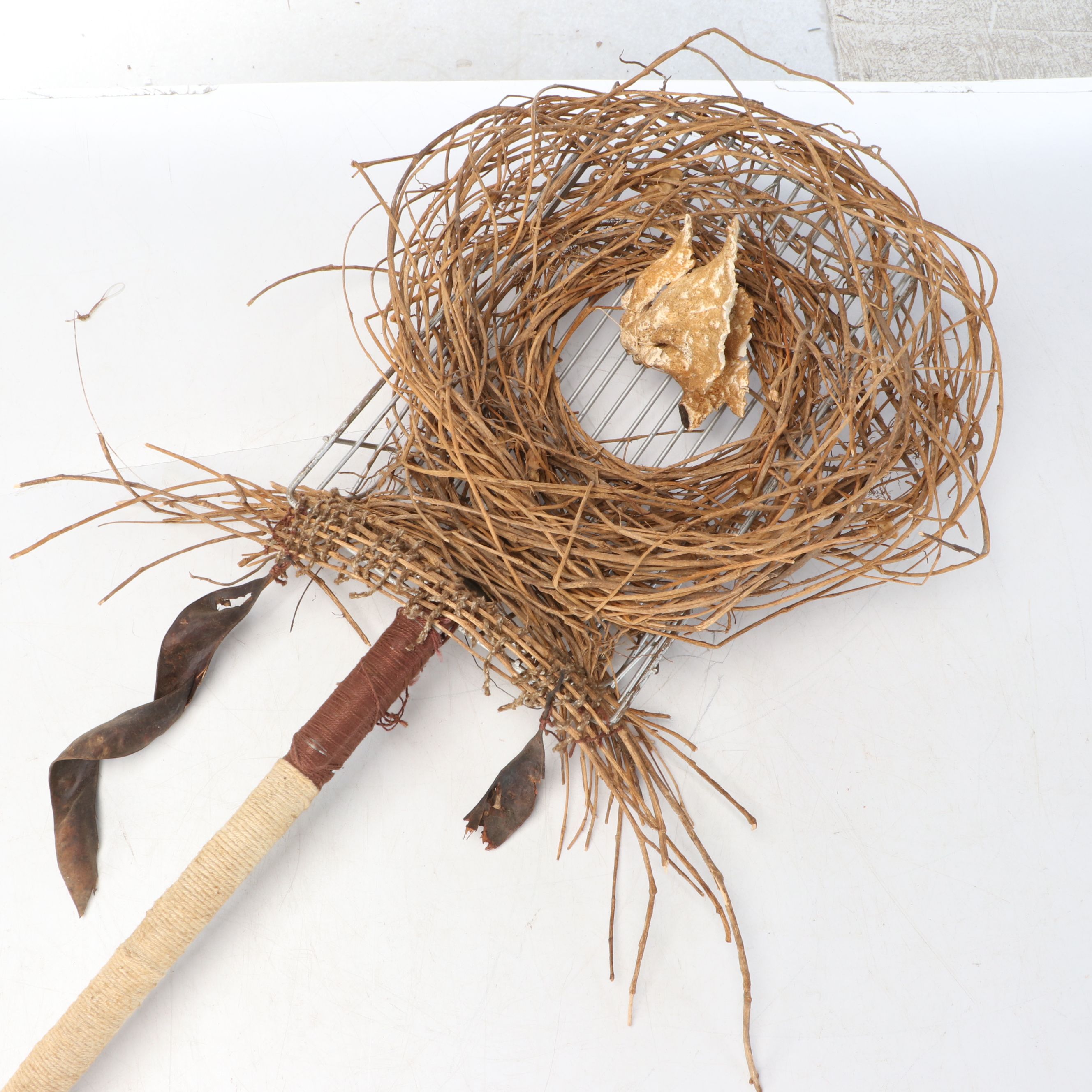 Anne Straus Folk Art Style Mixed Media Sculpture