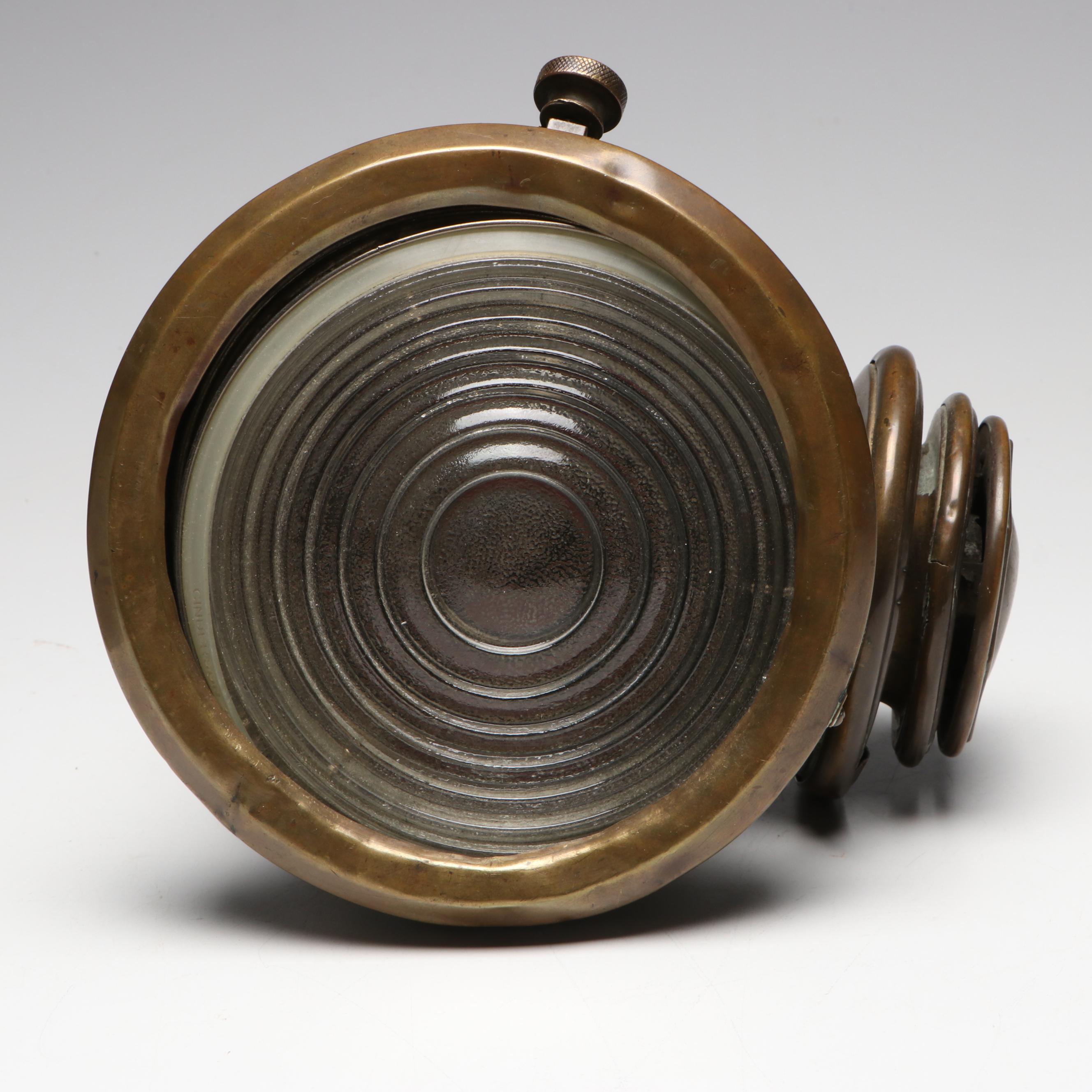 1913 Locomobile Brass Carbide Auto Lamp