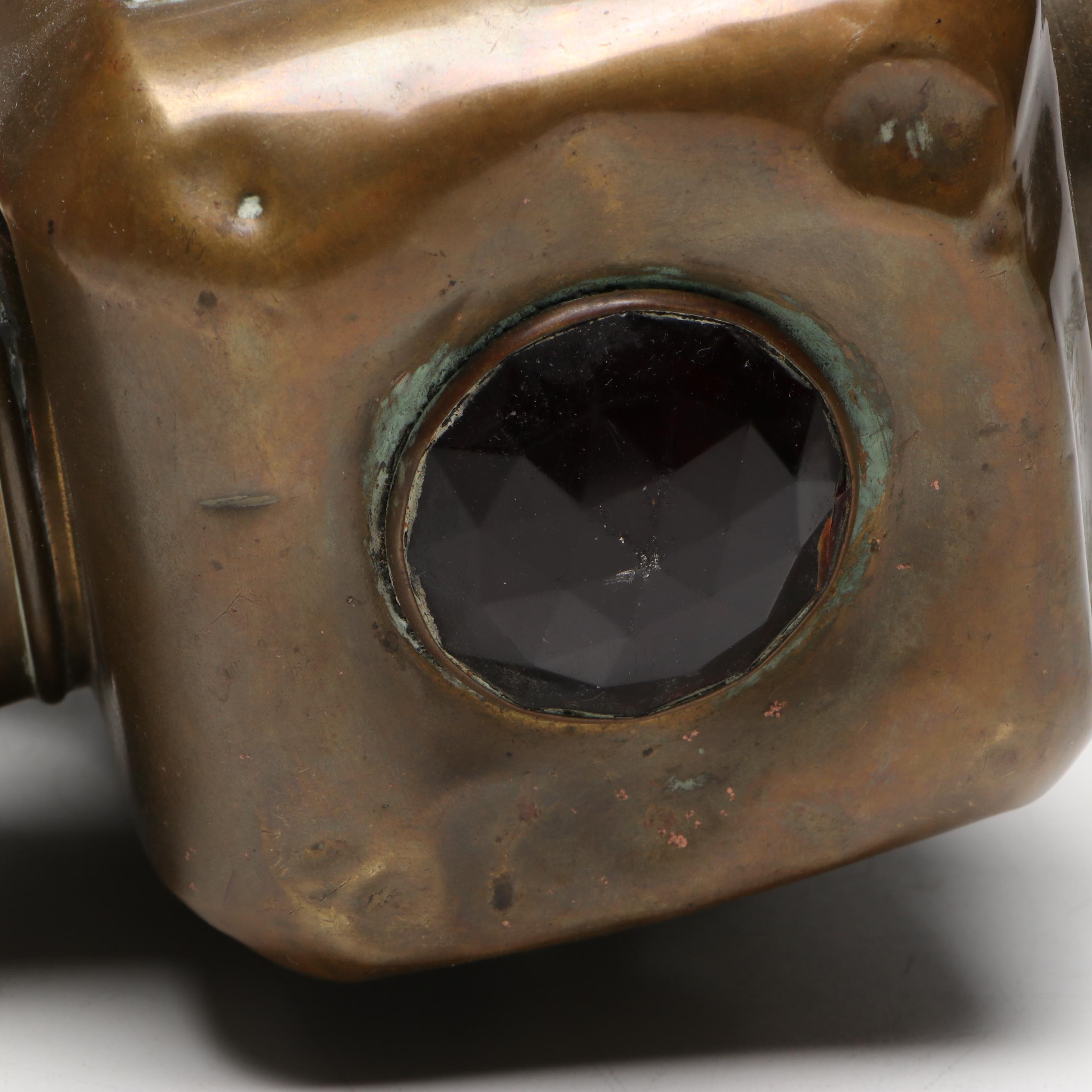 1913 Locomobile Brass Carbide Auto Lamp