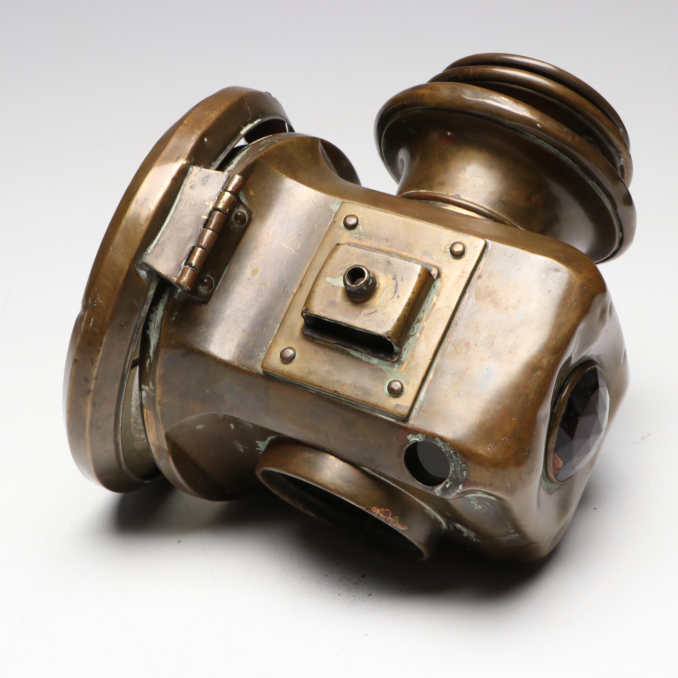 1913 Locomobile Brass Carbide Auto Lamp