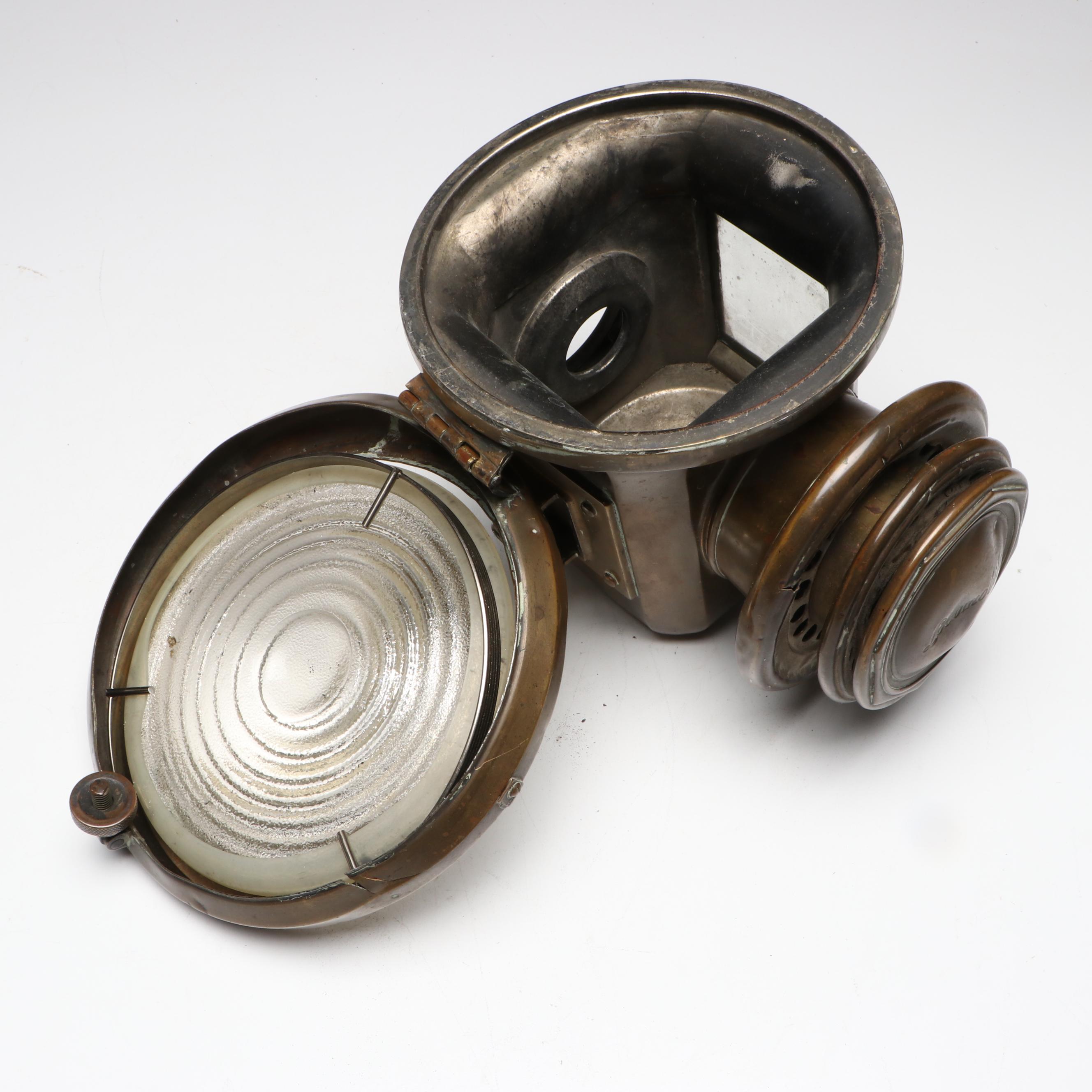 1913 Locomobile Brass Carbide Auto Lamp