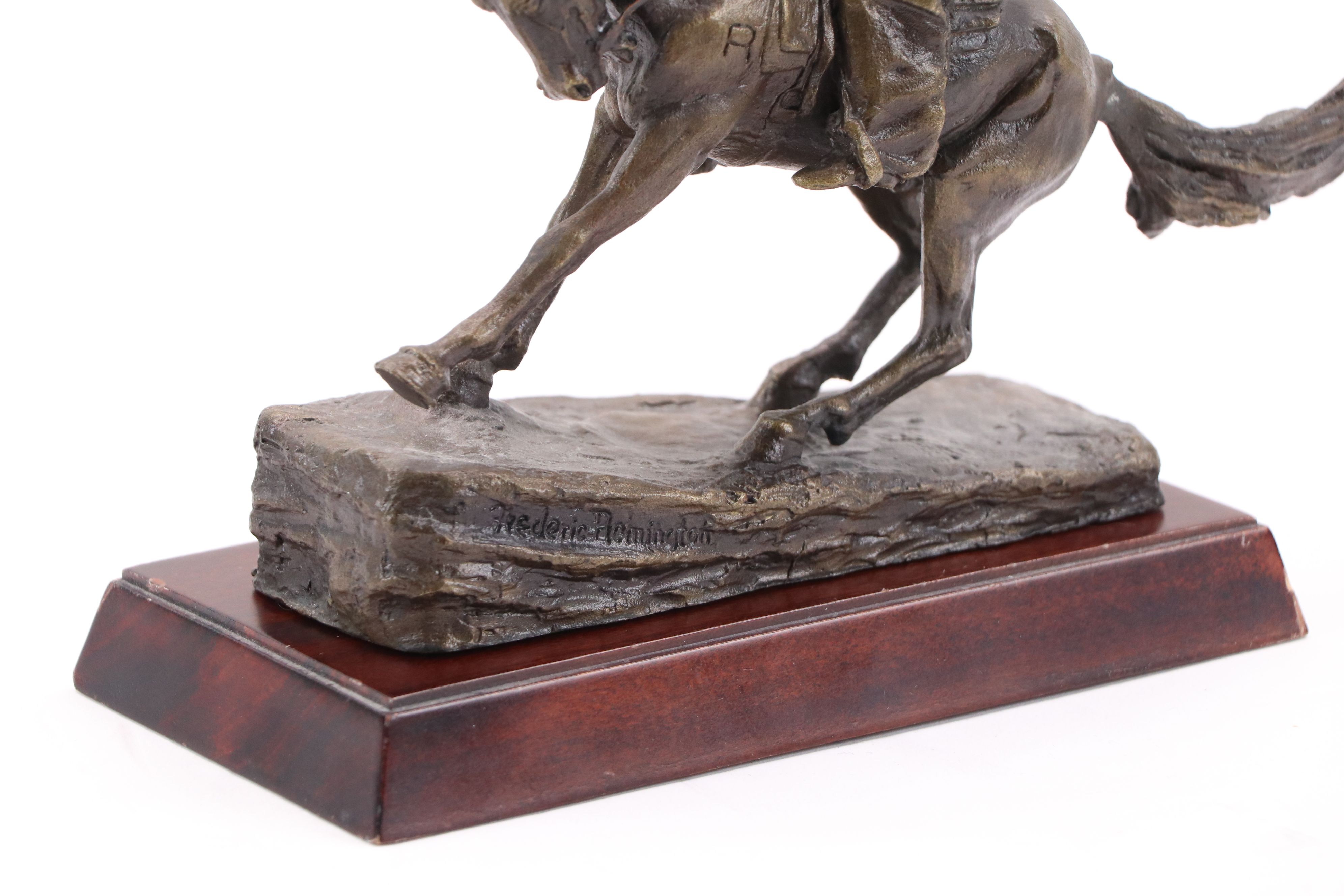 Frederic Remington Cast Bronze Sculpture "The Cowboy," 1998