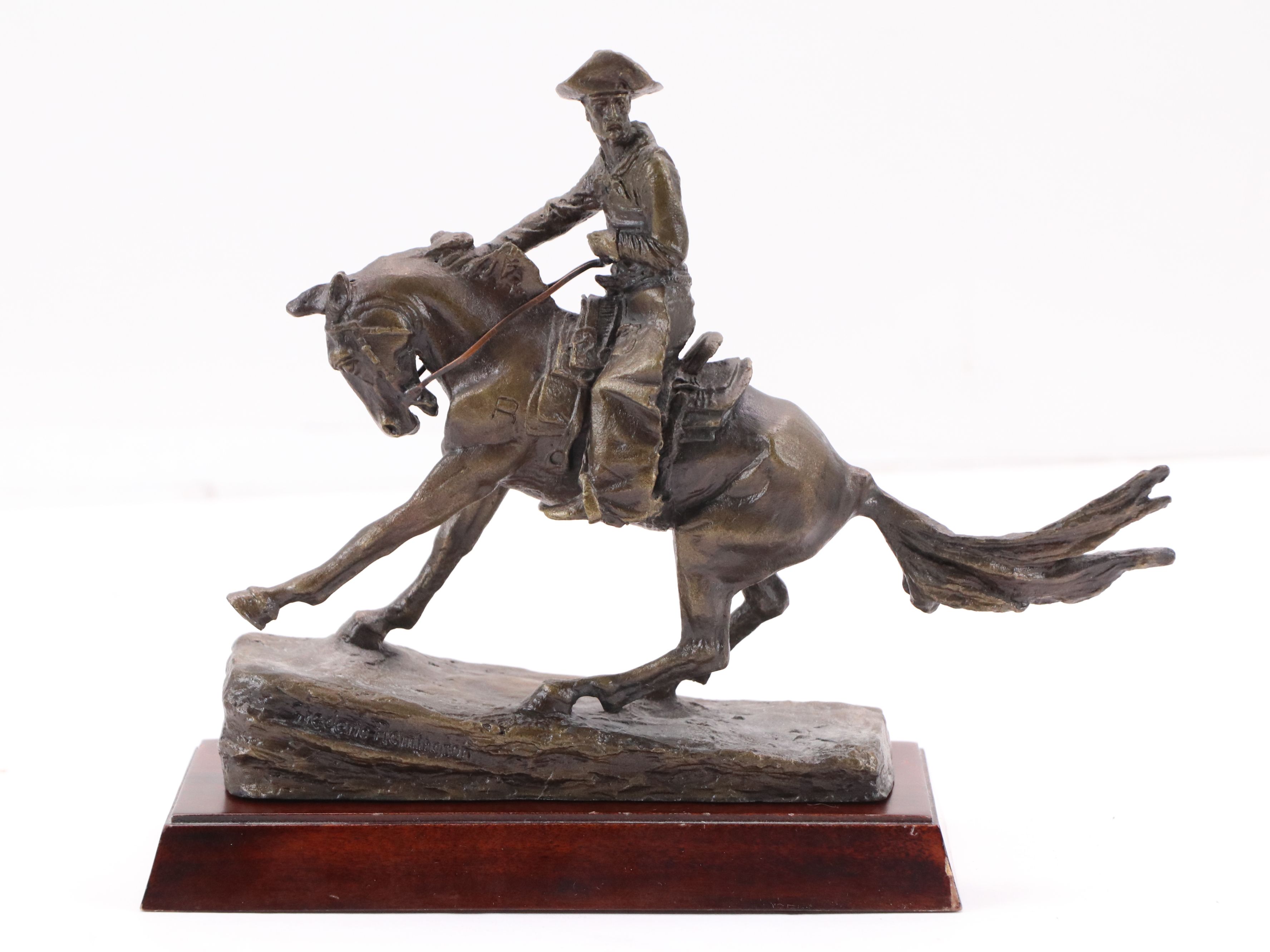 Frederic Remington Cast Bronze Sculpture "The Cowboy," 1998