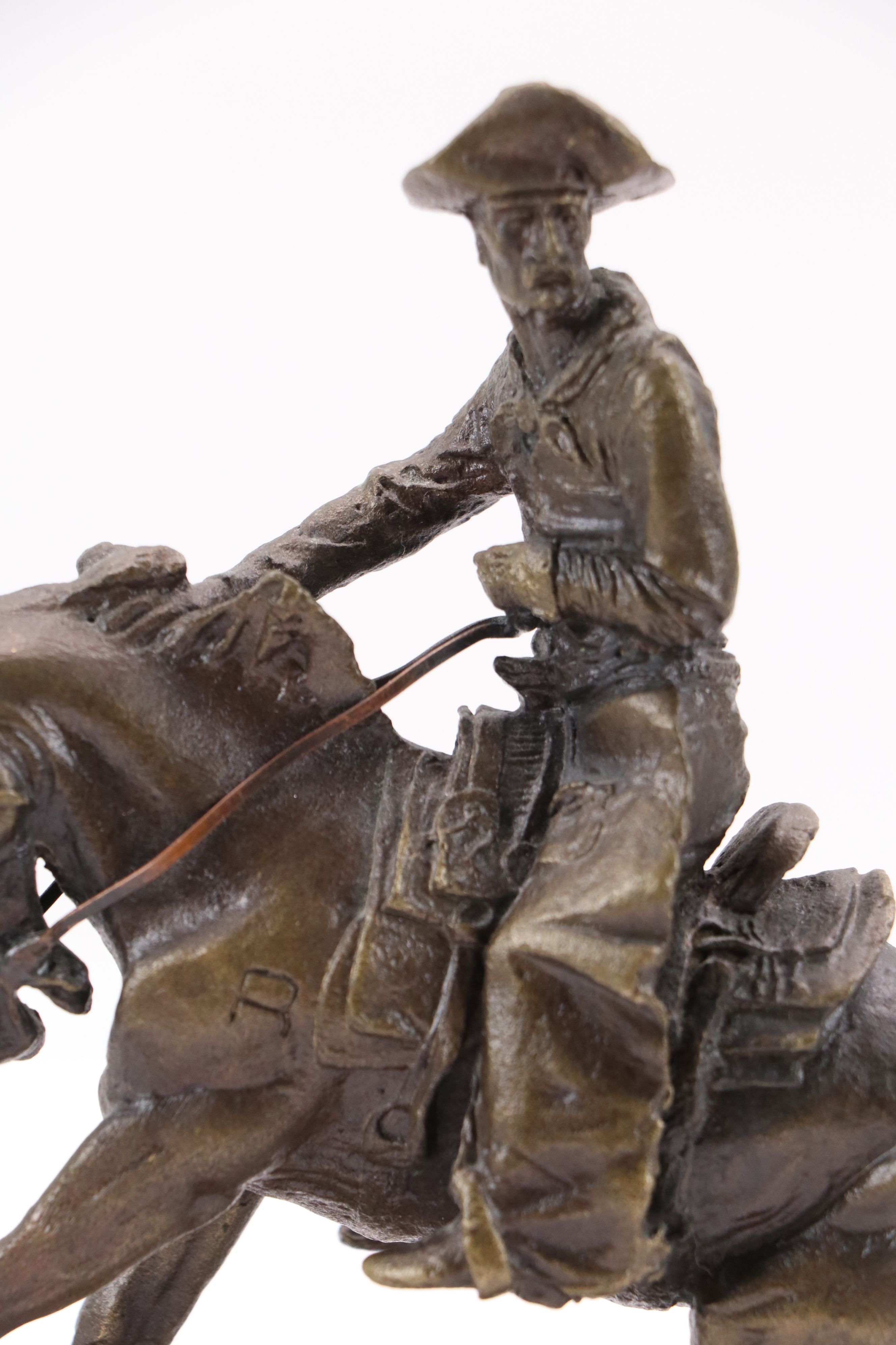 Frederic Remington Cast Bronze Sculpture "The Cowboy," 1998