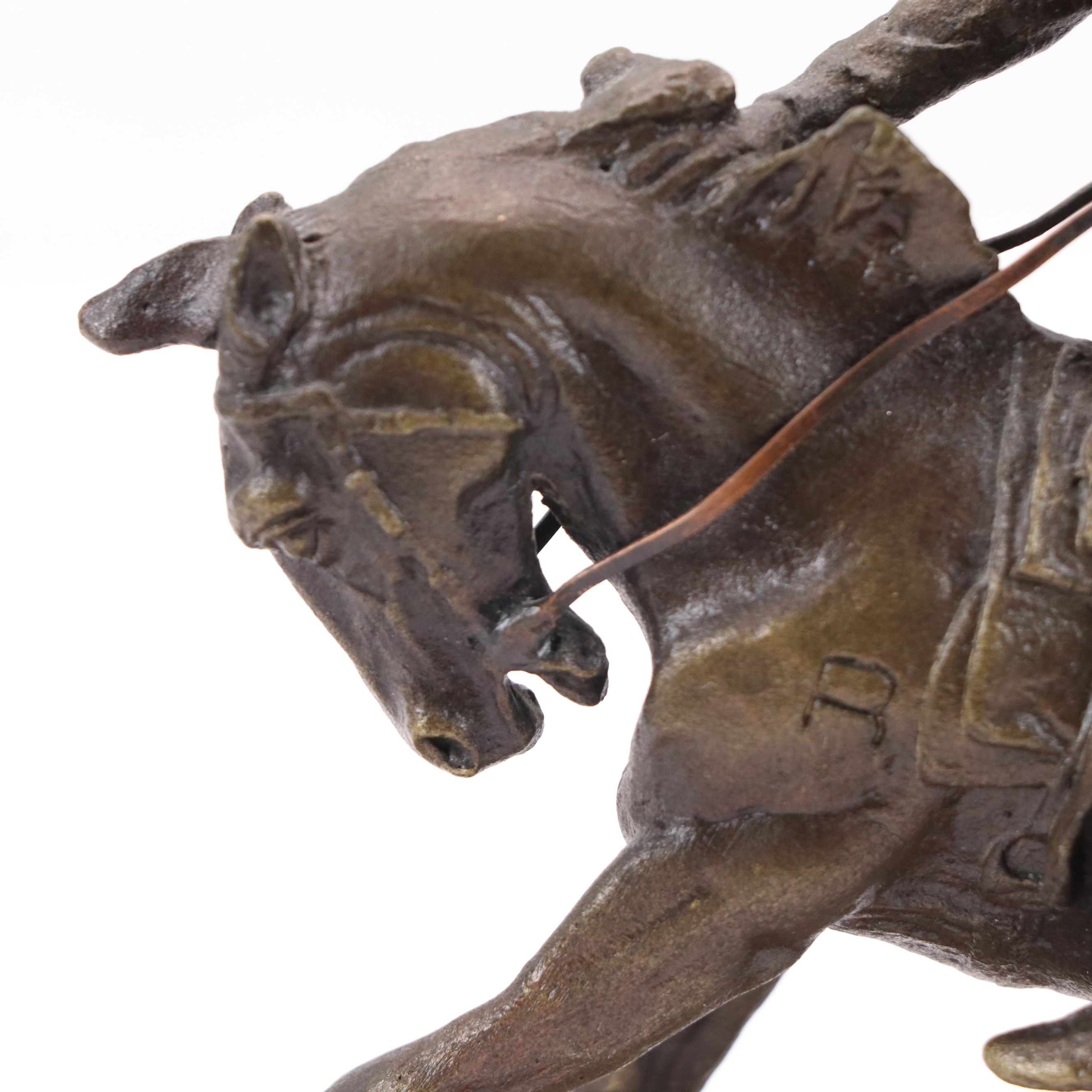 Frederic Remington Cast Bronze Sculpture "The Cowboy," 1998