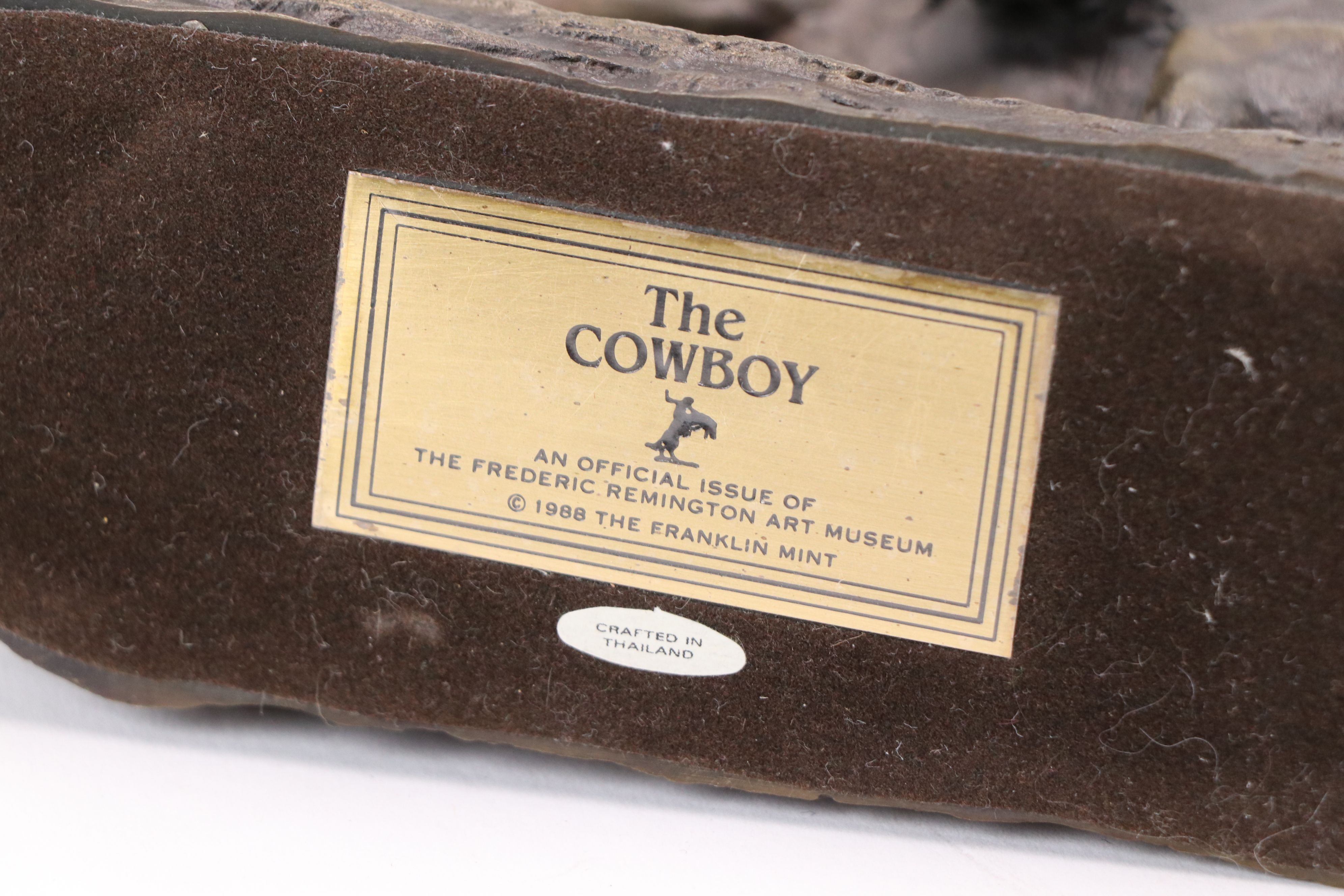 Frederic Remington Cast Bronze Sculpture "The Cowboy," 1998