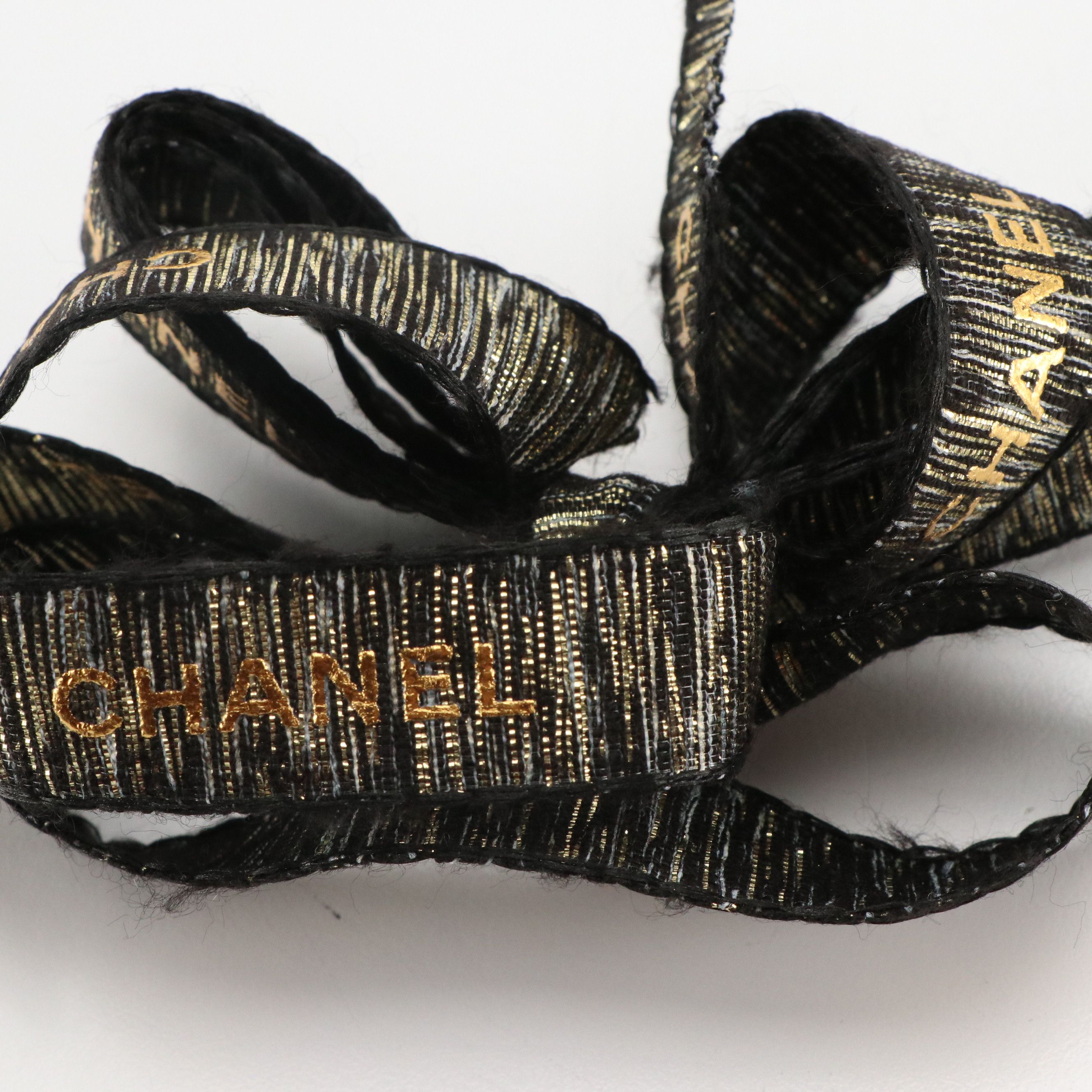 Chanel Logo Wrapping Paper, Gift Tags, Ribbons, Retail Bag, and Box Sleeve