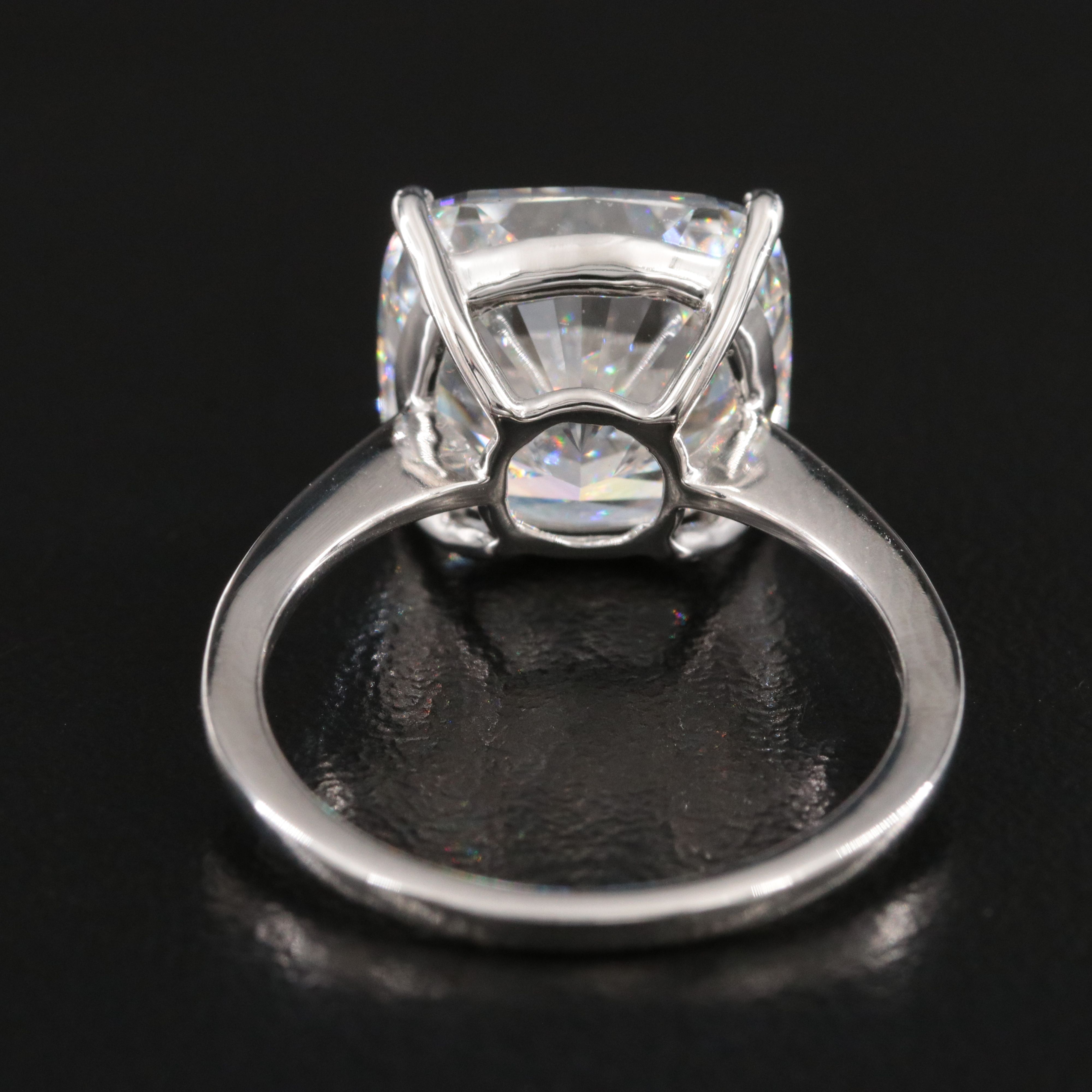 Platinum 7.02 CT Lab Grown Diamond Solitaire Ring with IGI Report