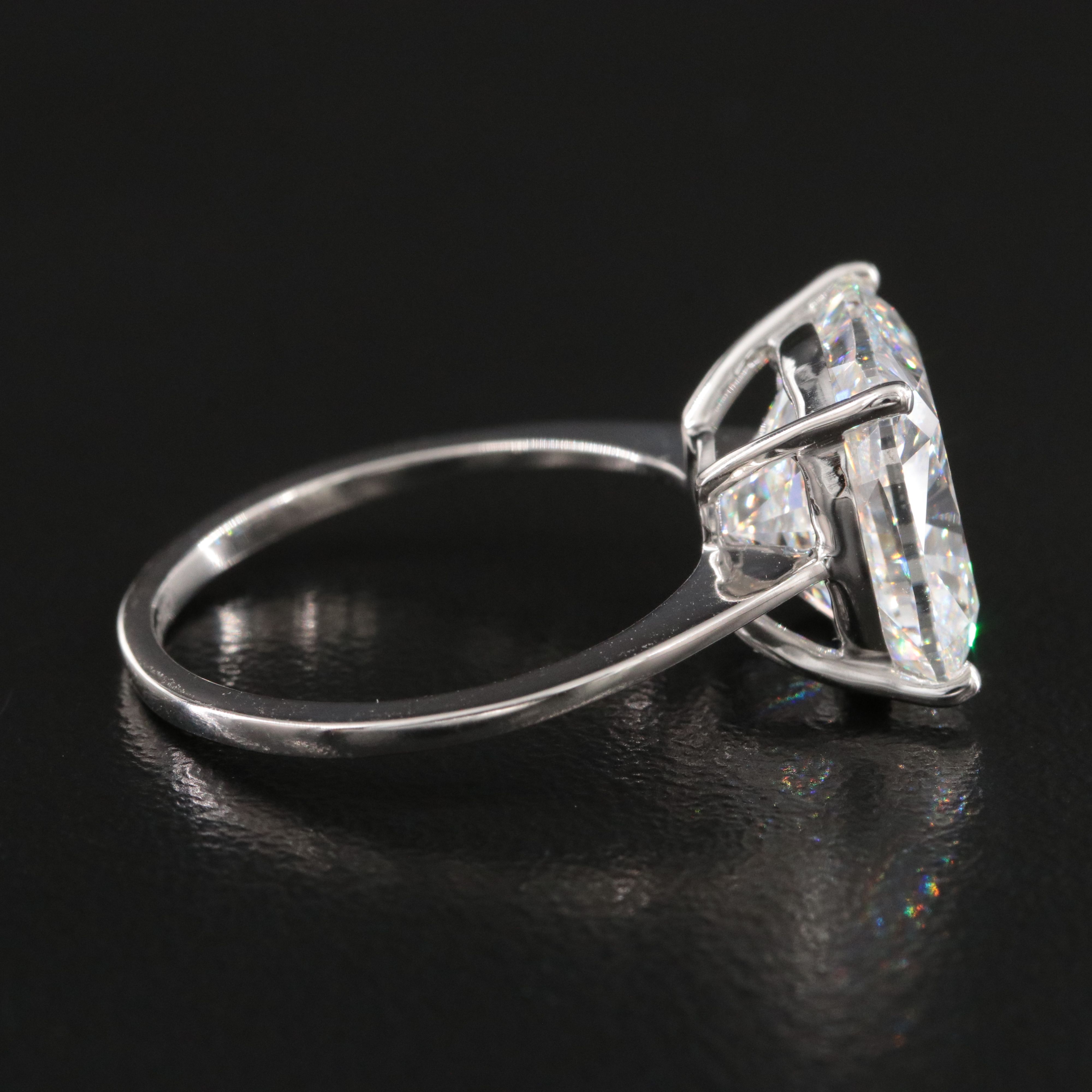 Platinum 7.02 CT Lab Grown Diamond Solitaire Ring with IGI Report