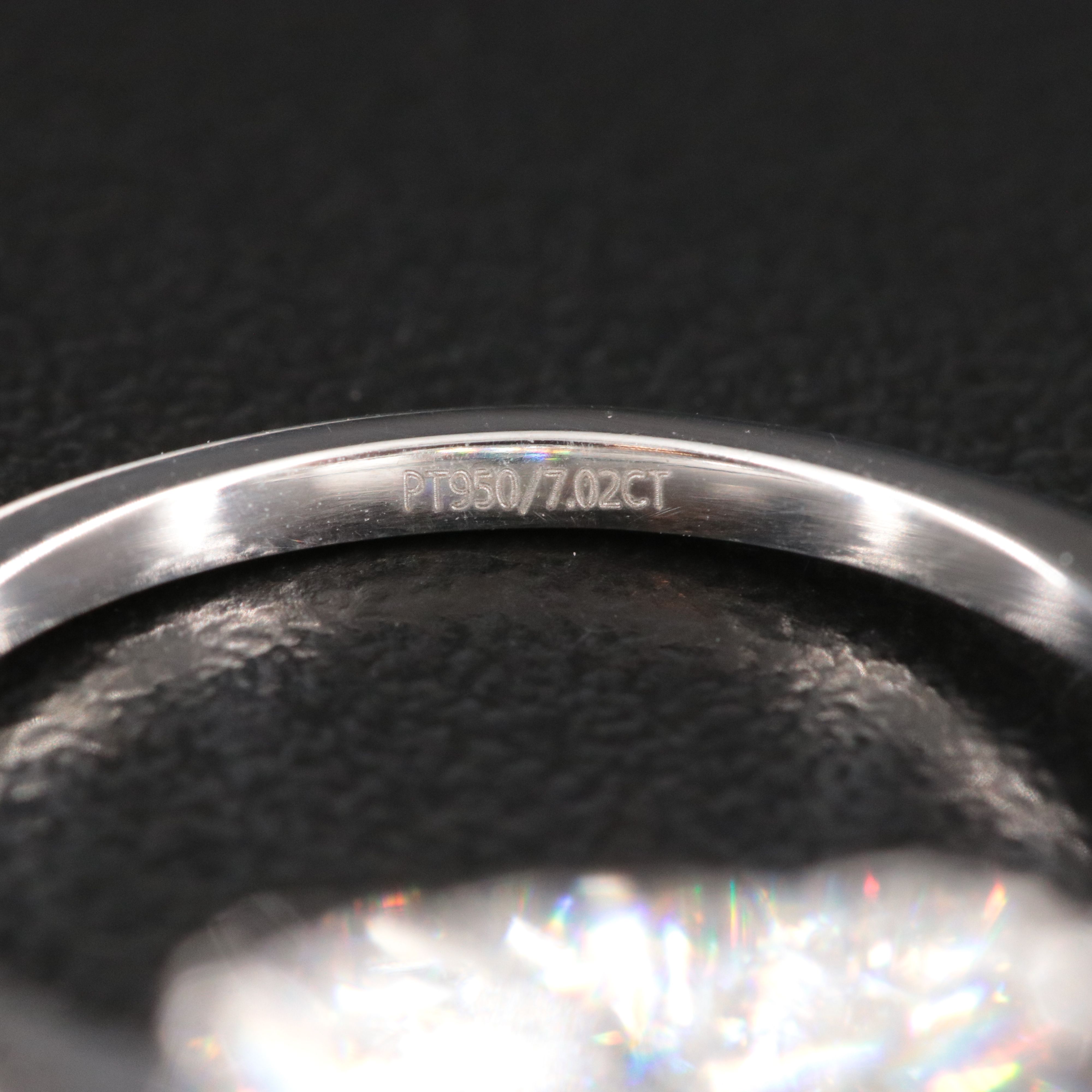 Platinum 7.02 CT Lab Grown Diamond Solitaire Ring with IGI Report