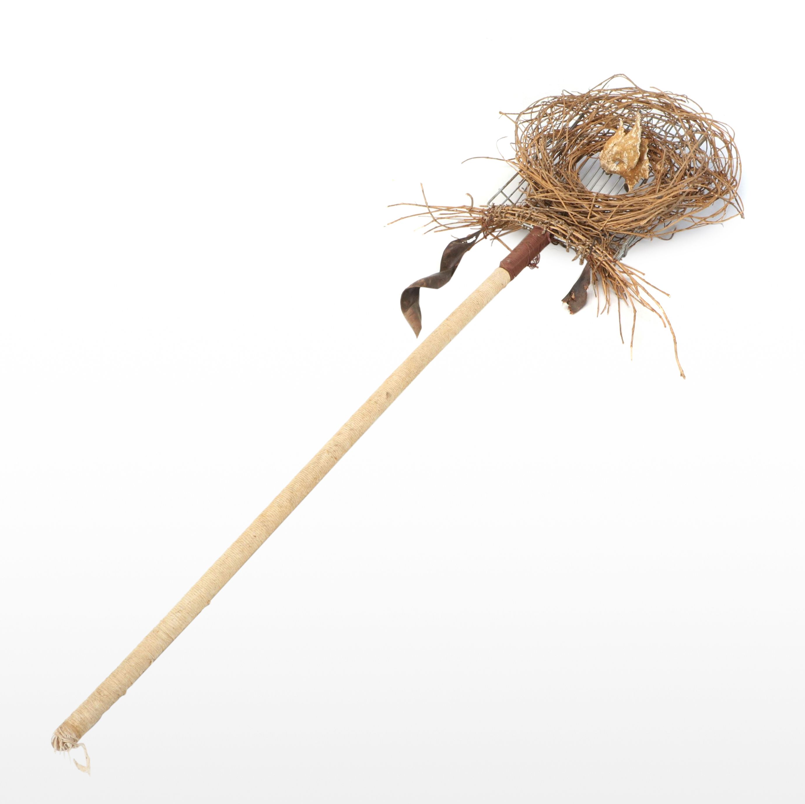 Anne Straus Folk Art Style Mixed Media Sculpture