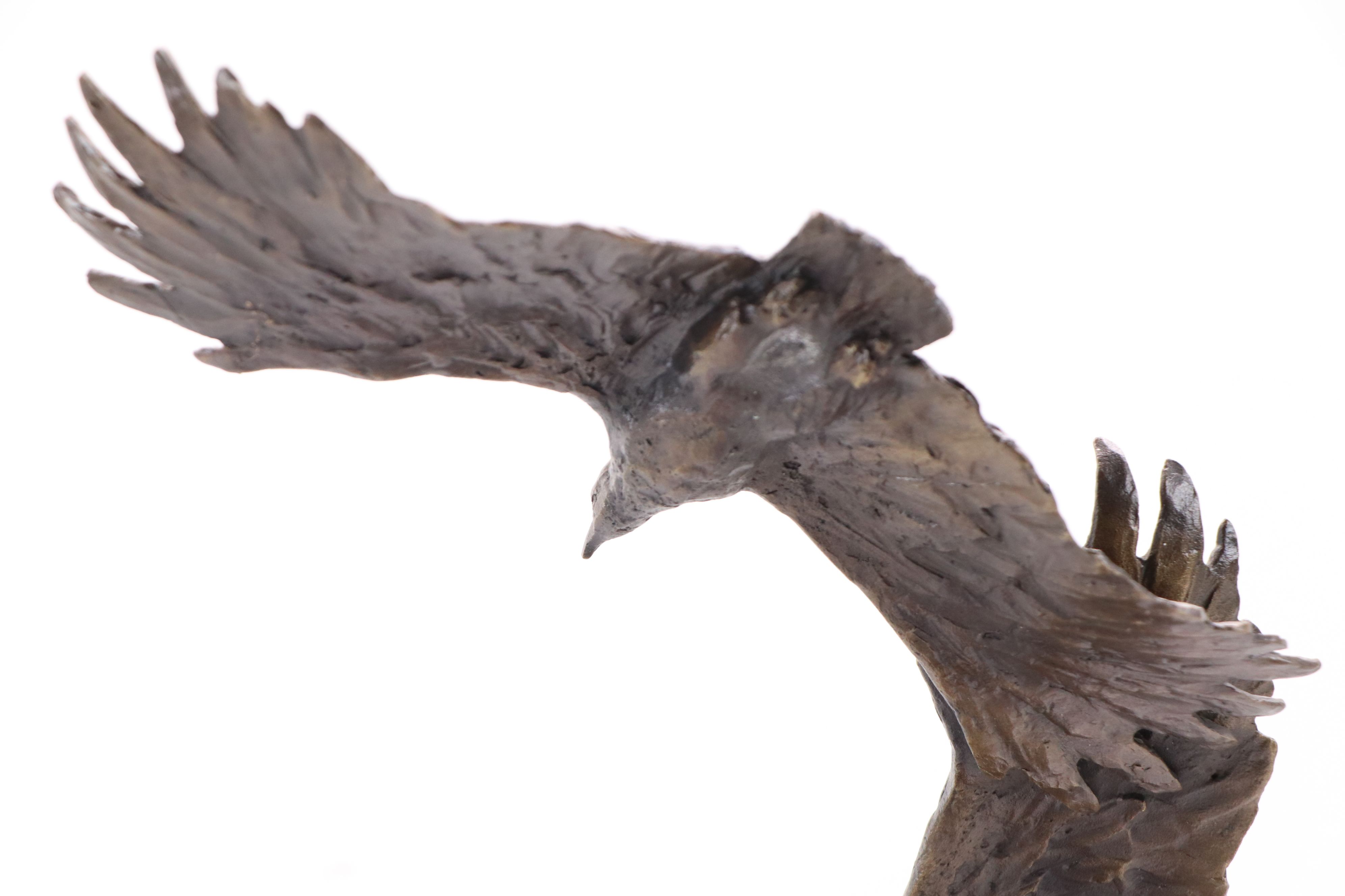 Patinated Bronze Statue After Buck McCain "Soaring Spirits"