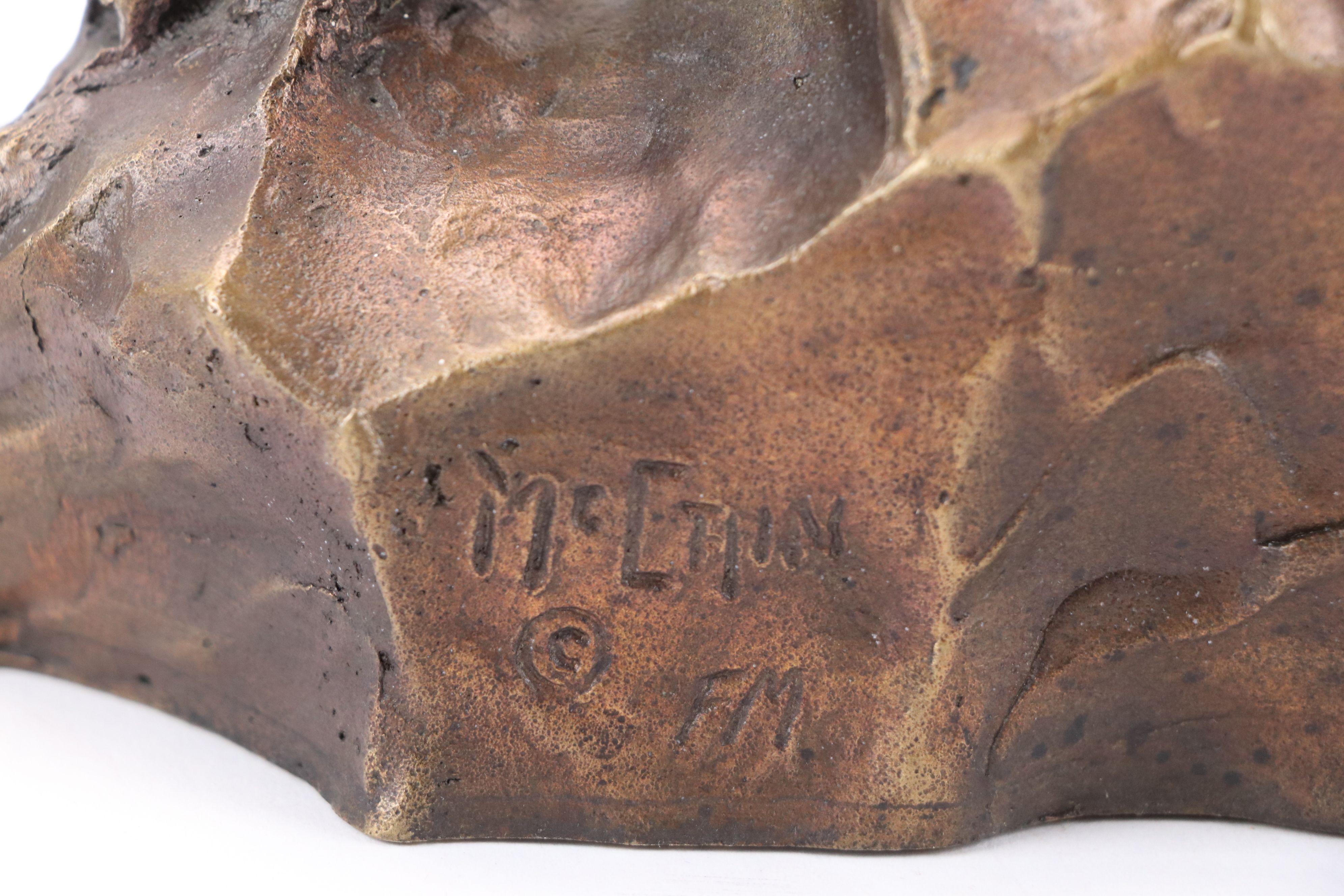 Patinated Bronze Statue After Buck McCain "Soaring Spirits"