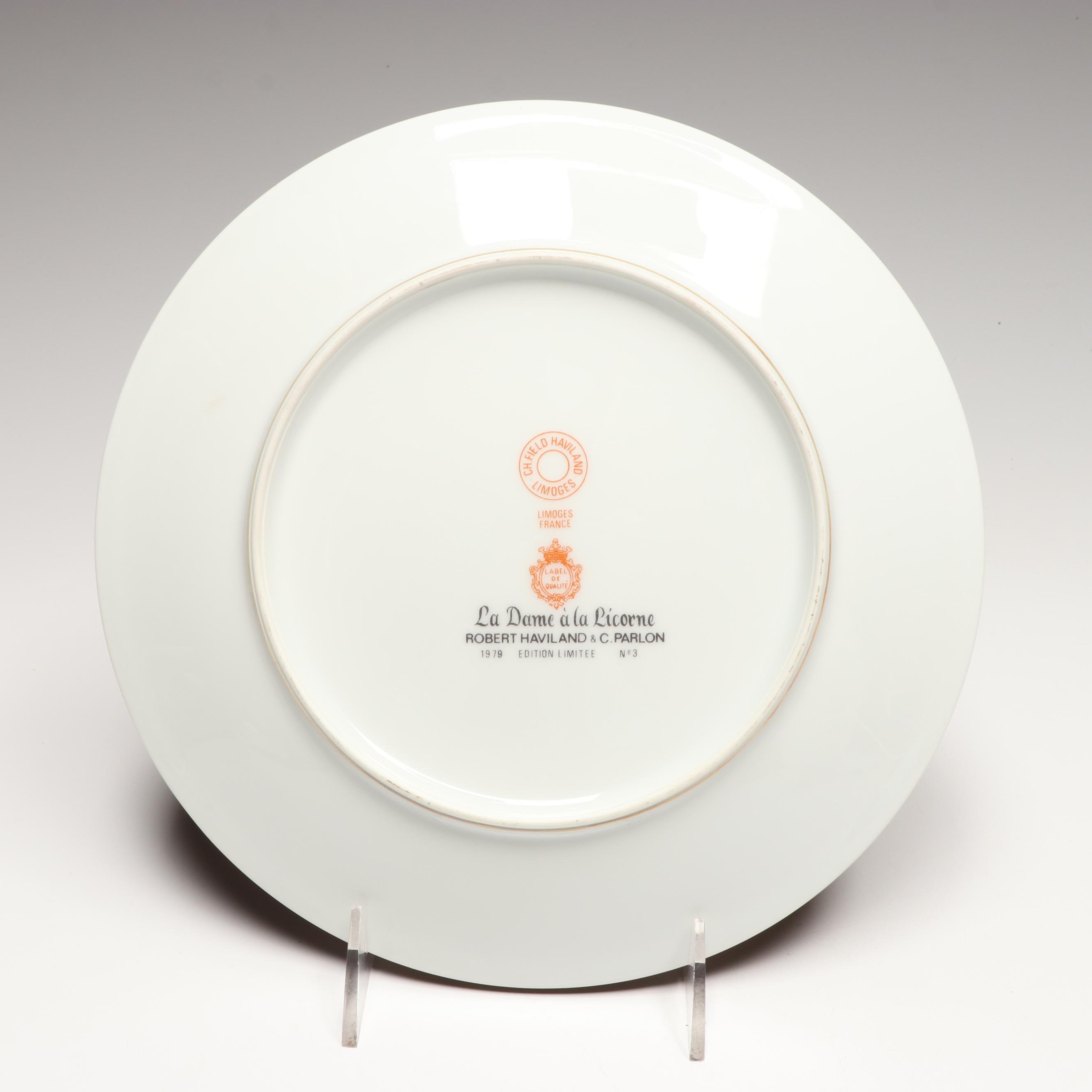 Robert Haviland & C. Parlon "La Dame à la Licorne" Porcelain Collector Plates