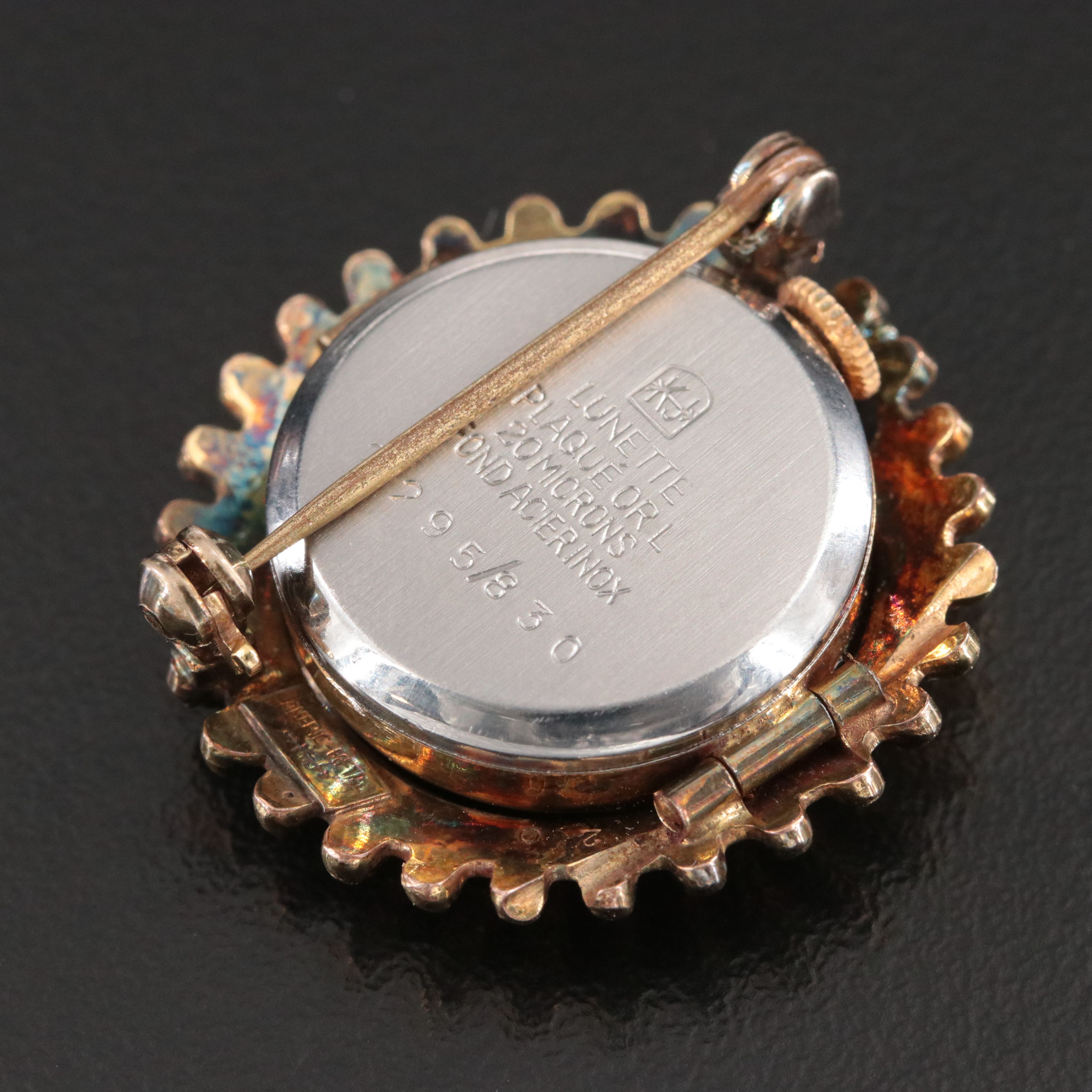 Vintage Bucherer  Sunburst Brooch Watch