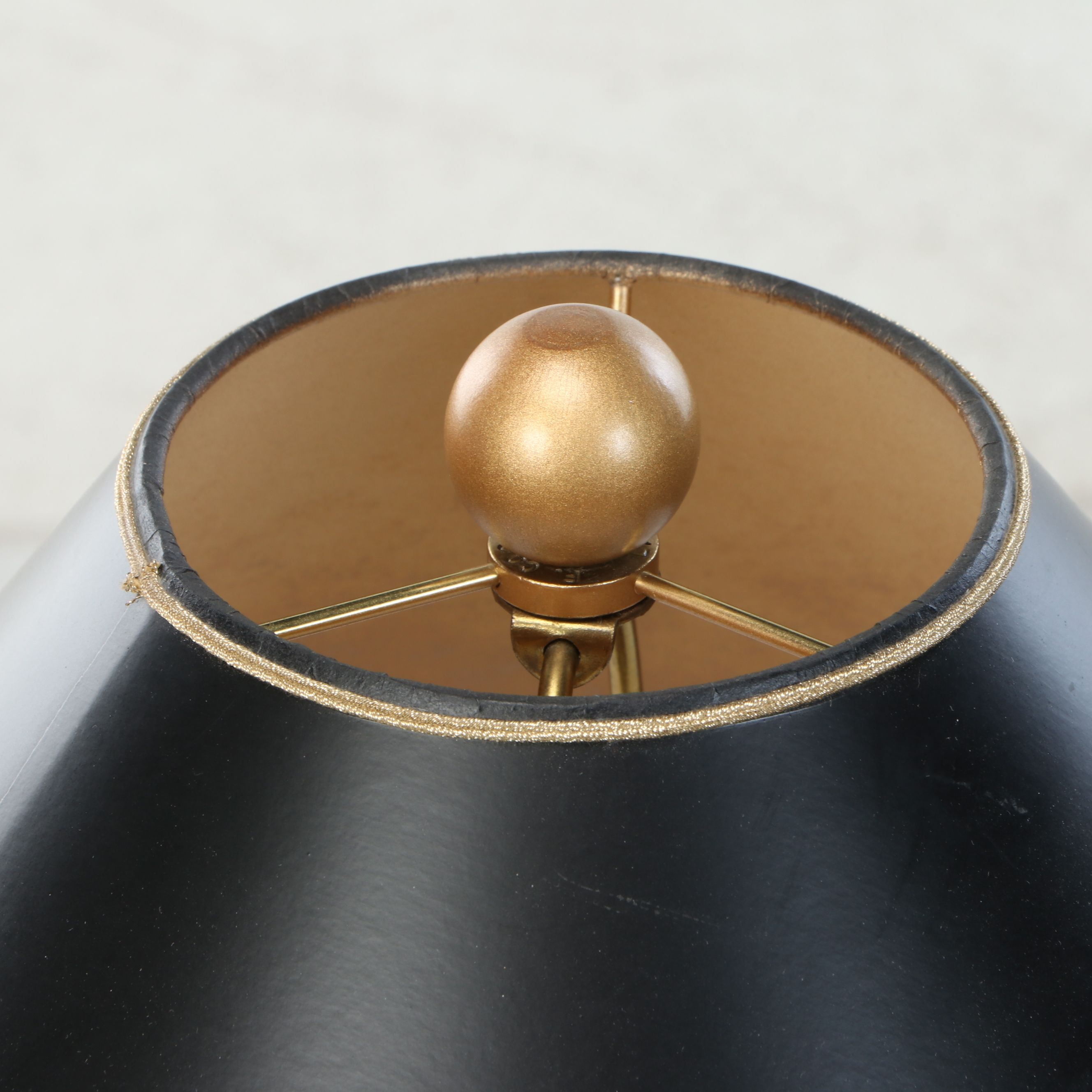 Frederick Cooper Plaid Ceramic Ginger Jar Table Lamp with Conical Paper Shade