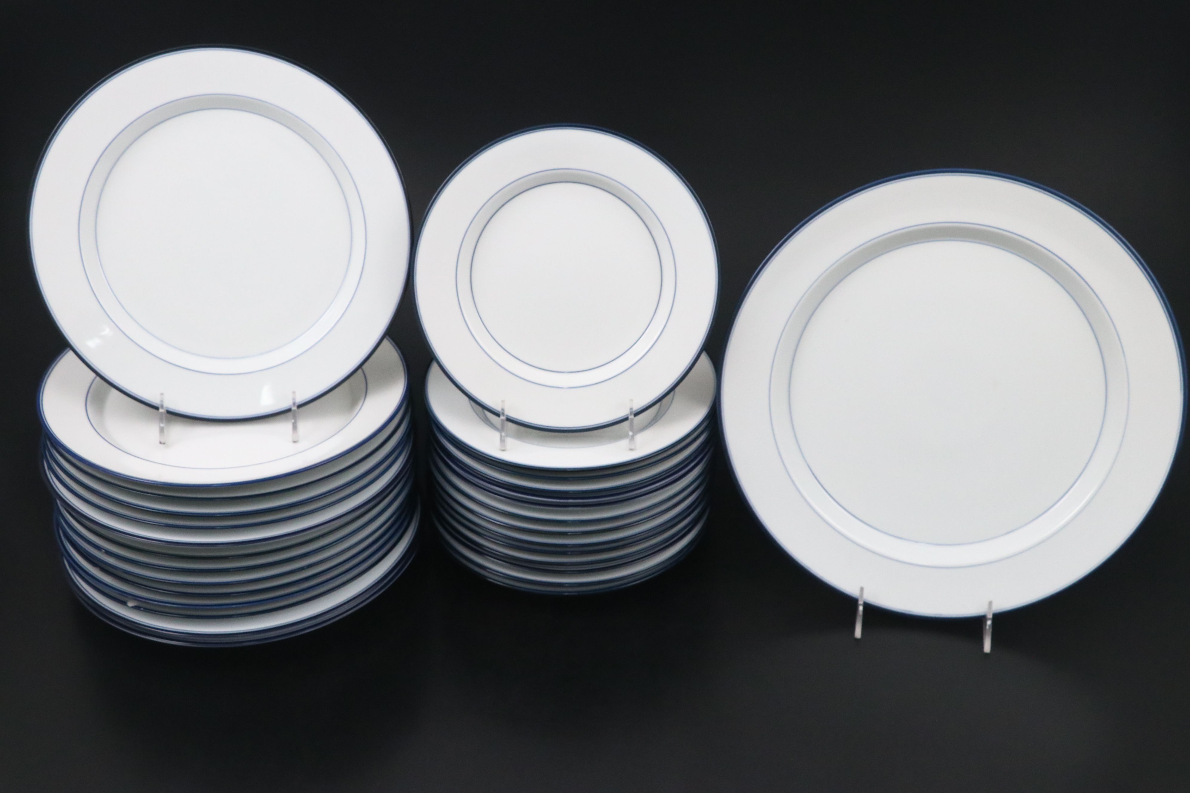 Dansk "Allegro Blue" Porcelain Dinnerware with Other Stainless Steel Spoons