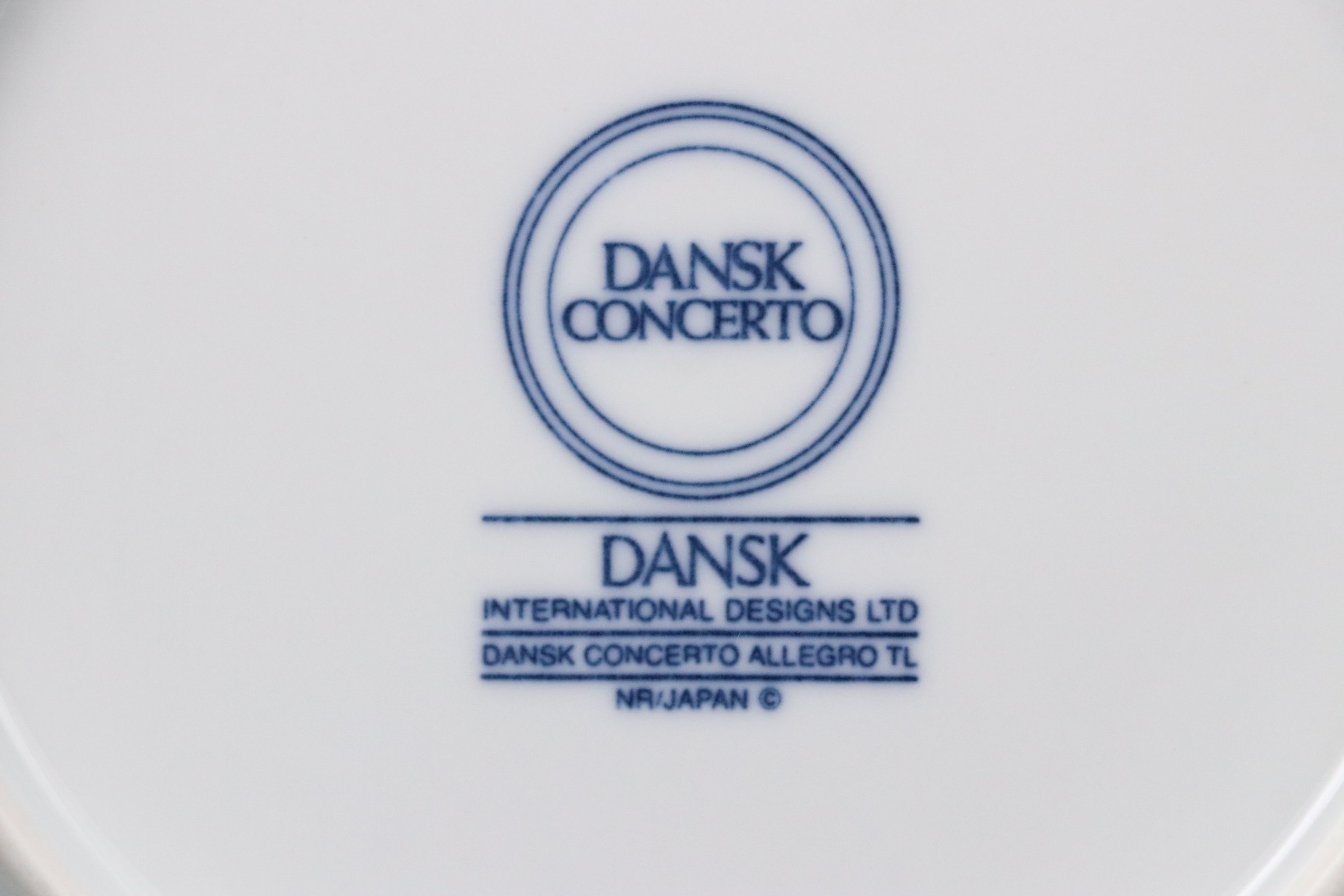 Dansk "Allegro Blue" Porcelain Dinnerware with Other Stainless Steel Spoons