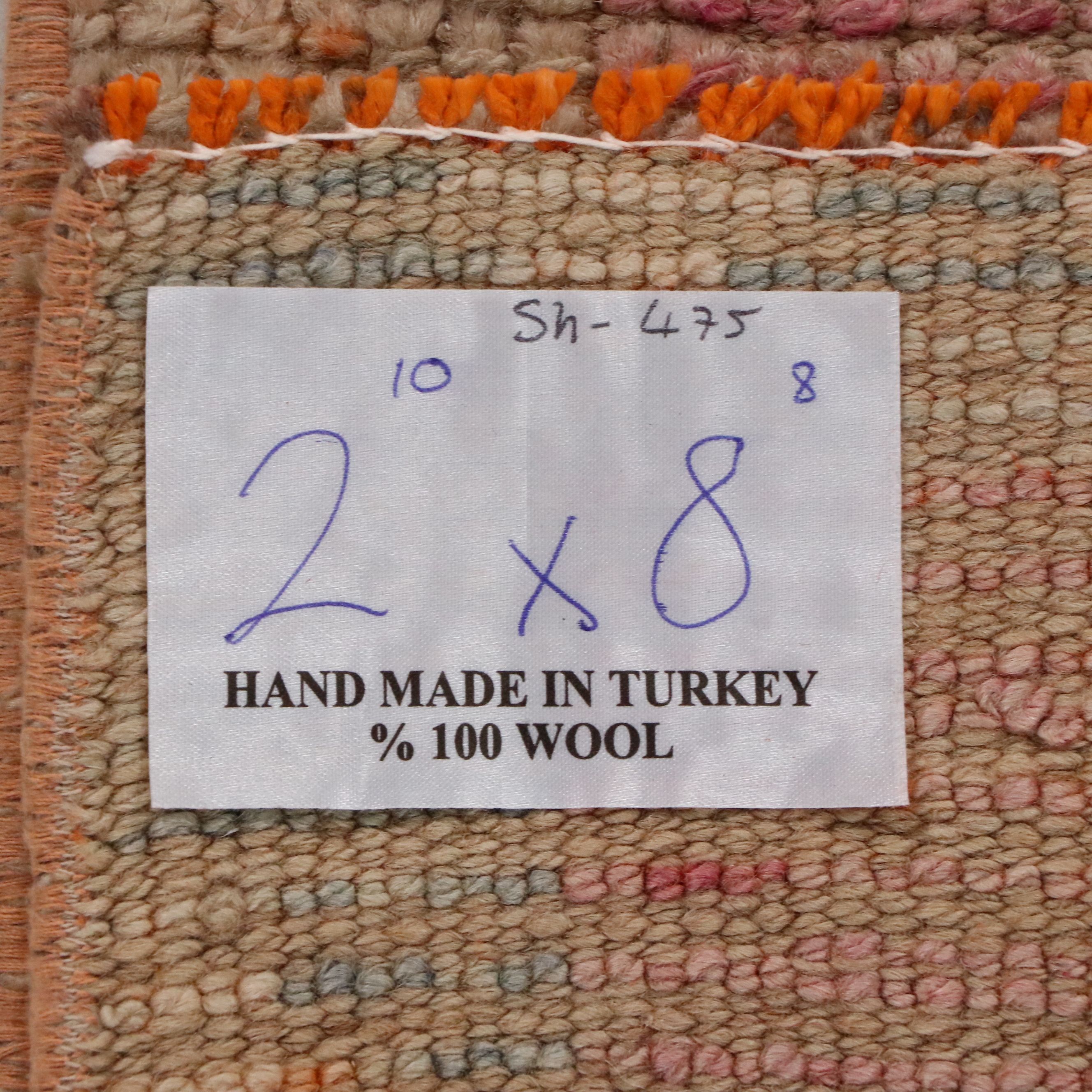 3' x 8'10 Hand-Knotted Turkish Oushak Carpet Runner