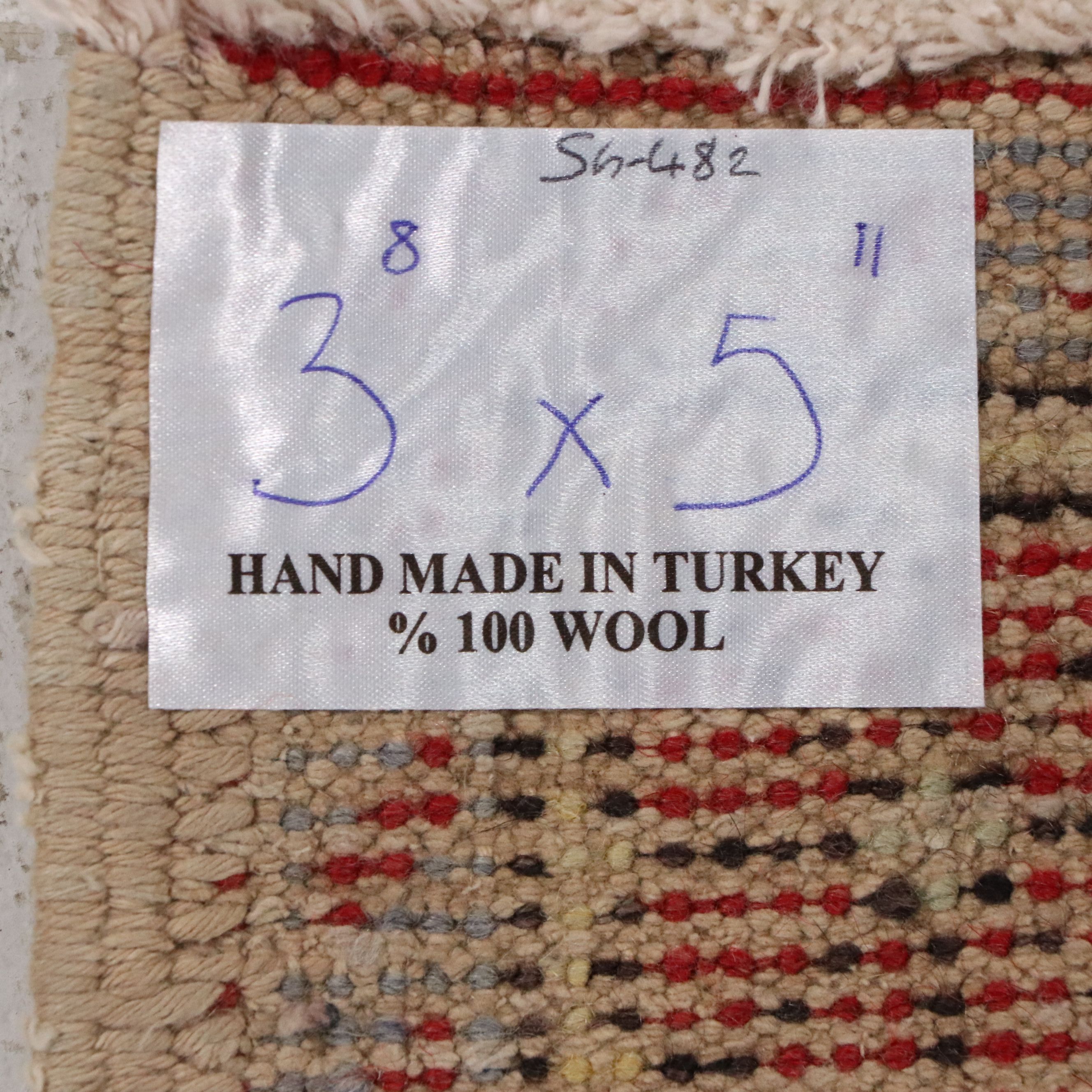 3'7 x 5'11 Hand-Knotted Turkish Oushak Area Rug