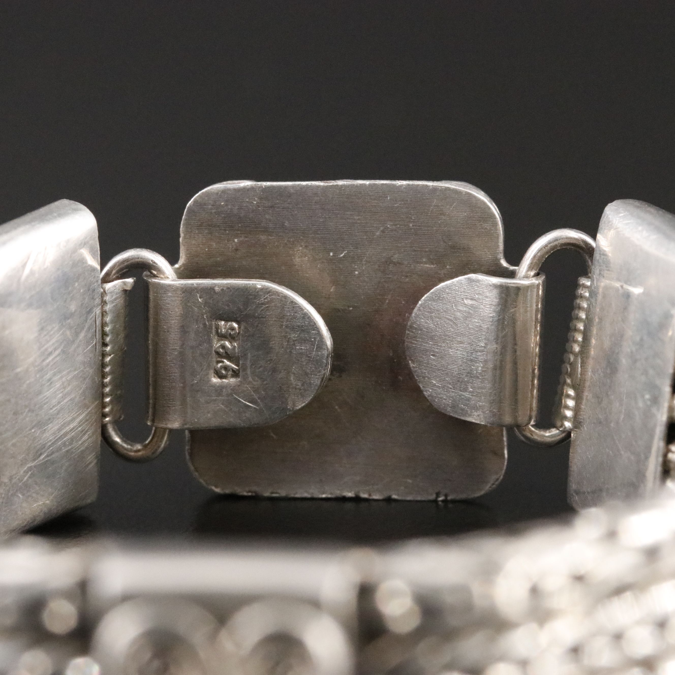 Sterling Byzantine and Foxtail Chain Bracelet