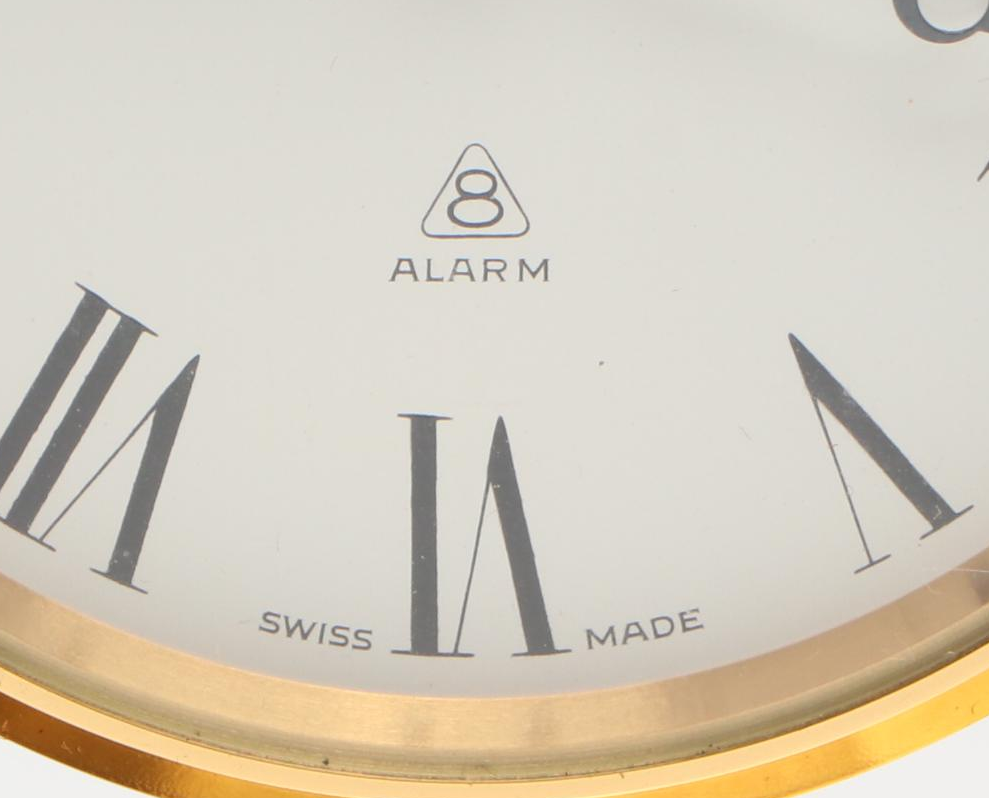 Cartier Neoclassical Style Brass Alarm Clock