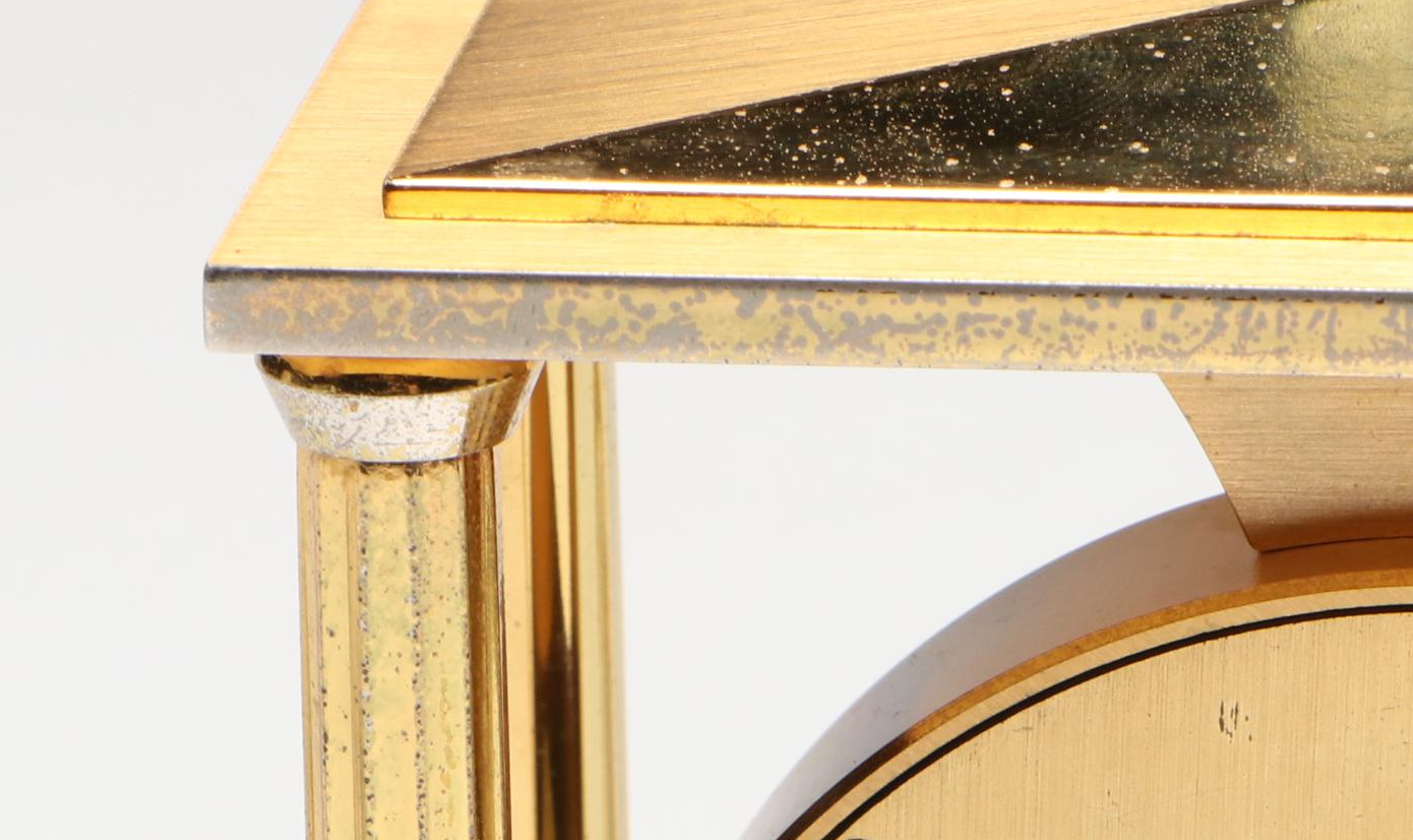 Cartier Neoclassical Style Brass Alarm Clock