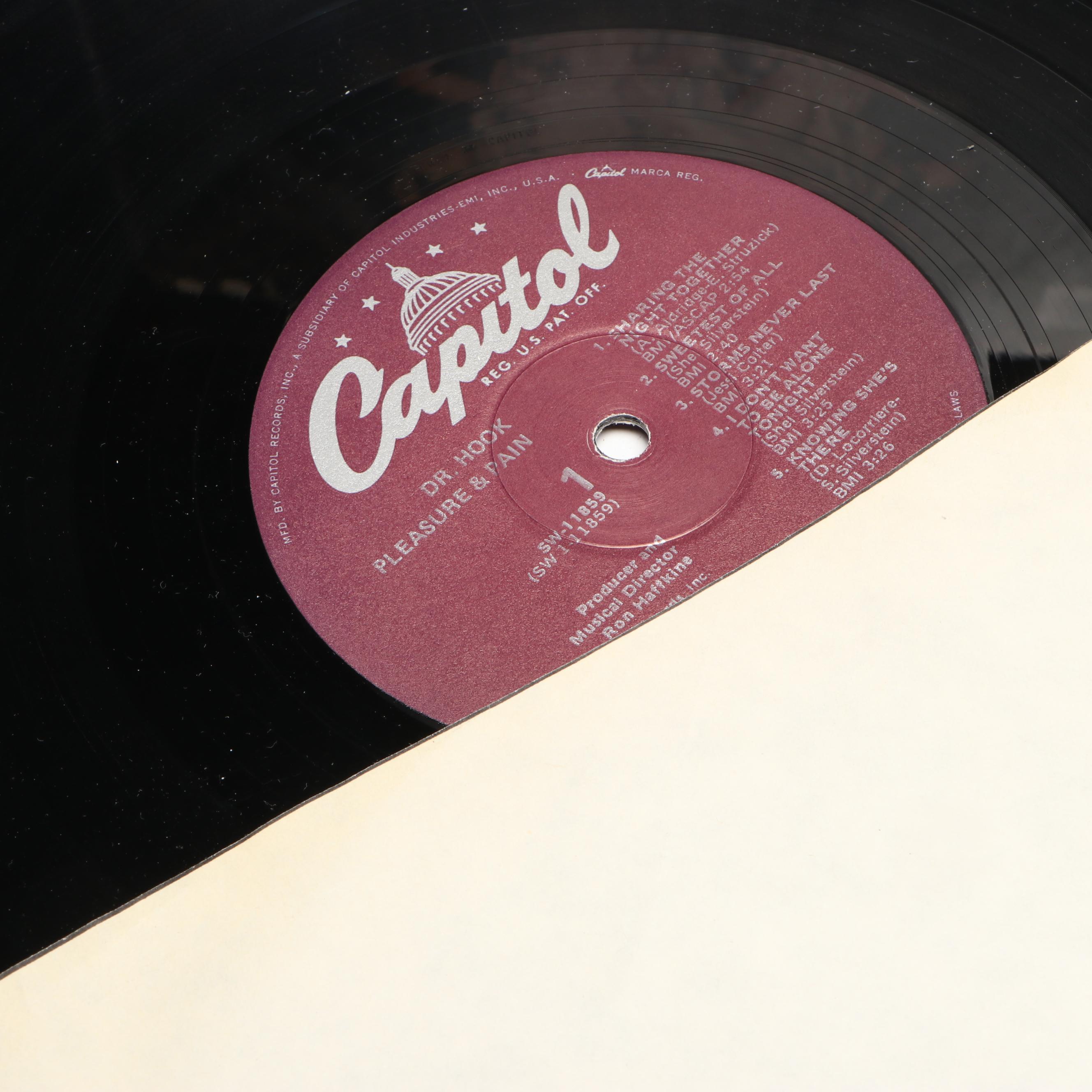 Ray Sawyer and Billy Francis Signed Dr. Hook Record Sleeves