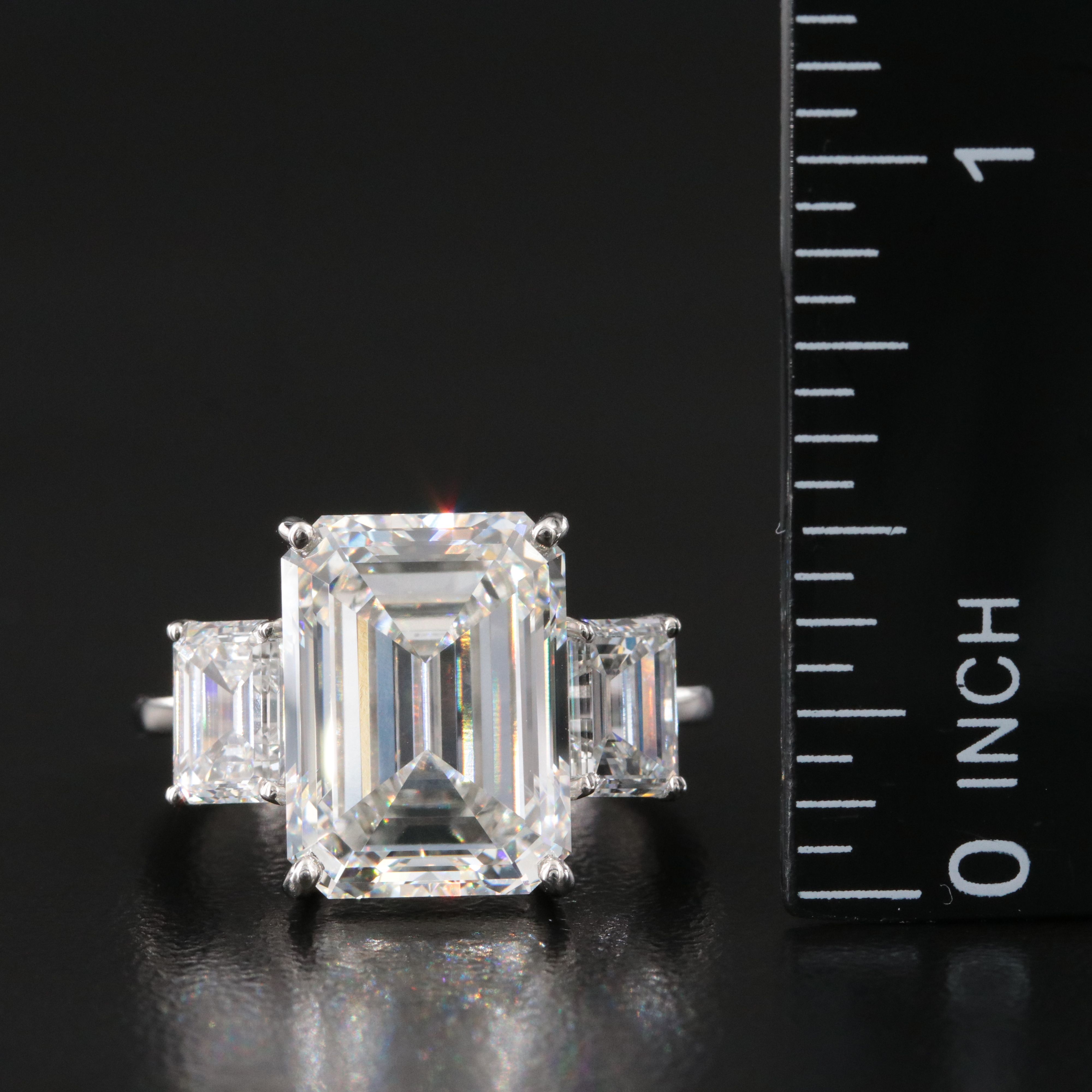 Platinum 9.93 CTW Lab Grown Diamond Ring with IGI Report