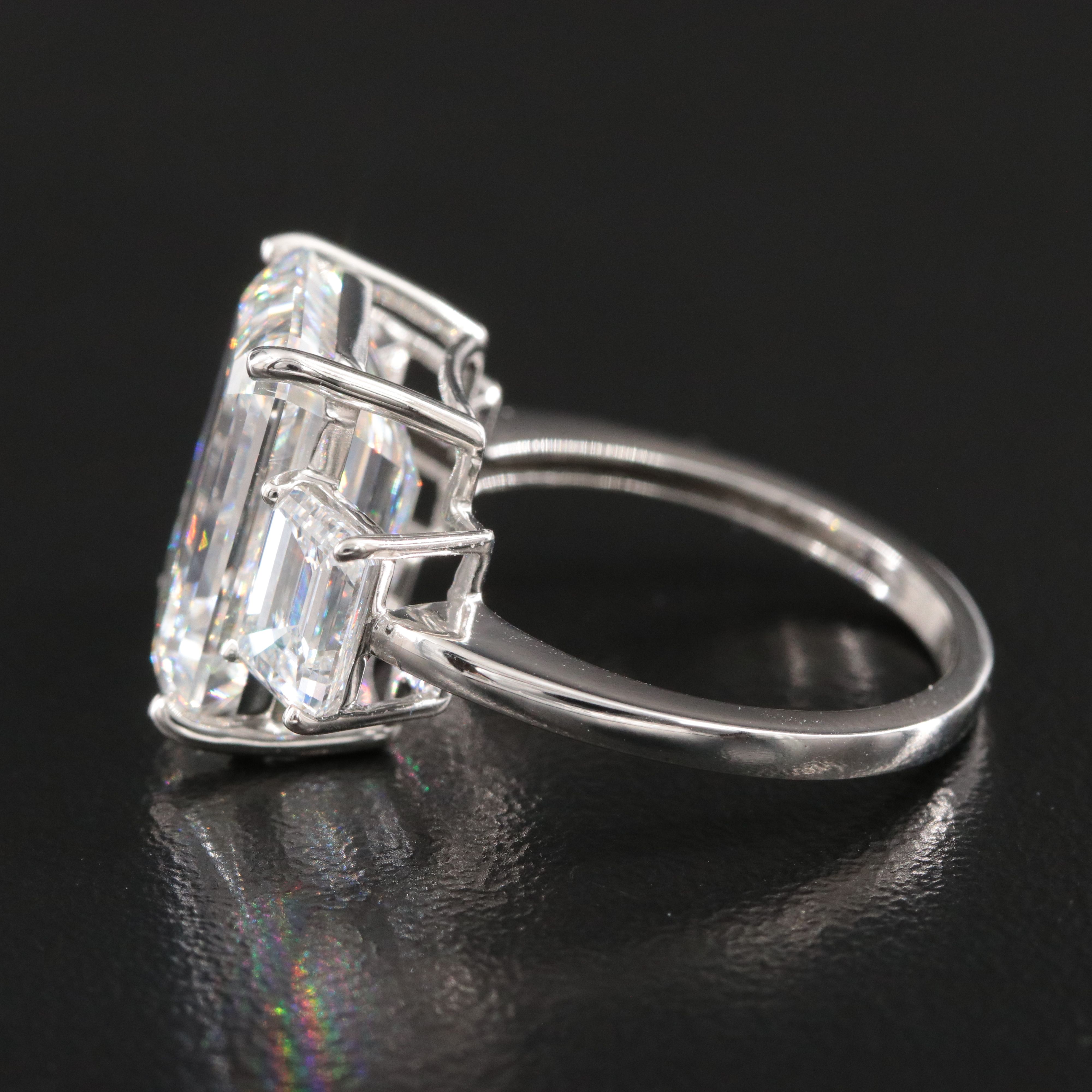Platinum 9.93 CTW Lab Grown Diamond Ring with IGI Report