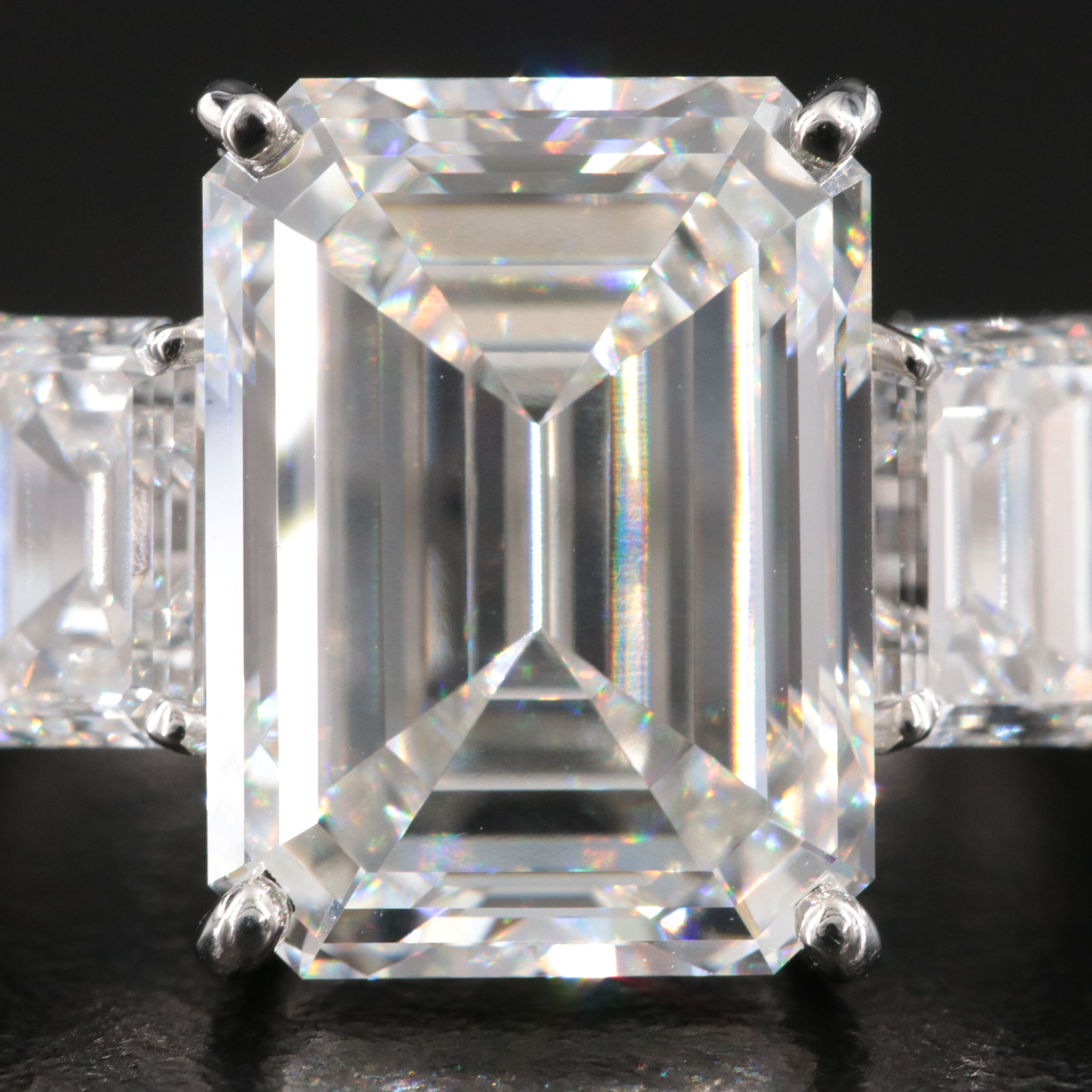 Platinum 9.93 CTW Lab Grown Diamond Ring with IGI Report