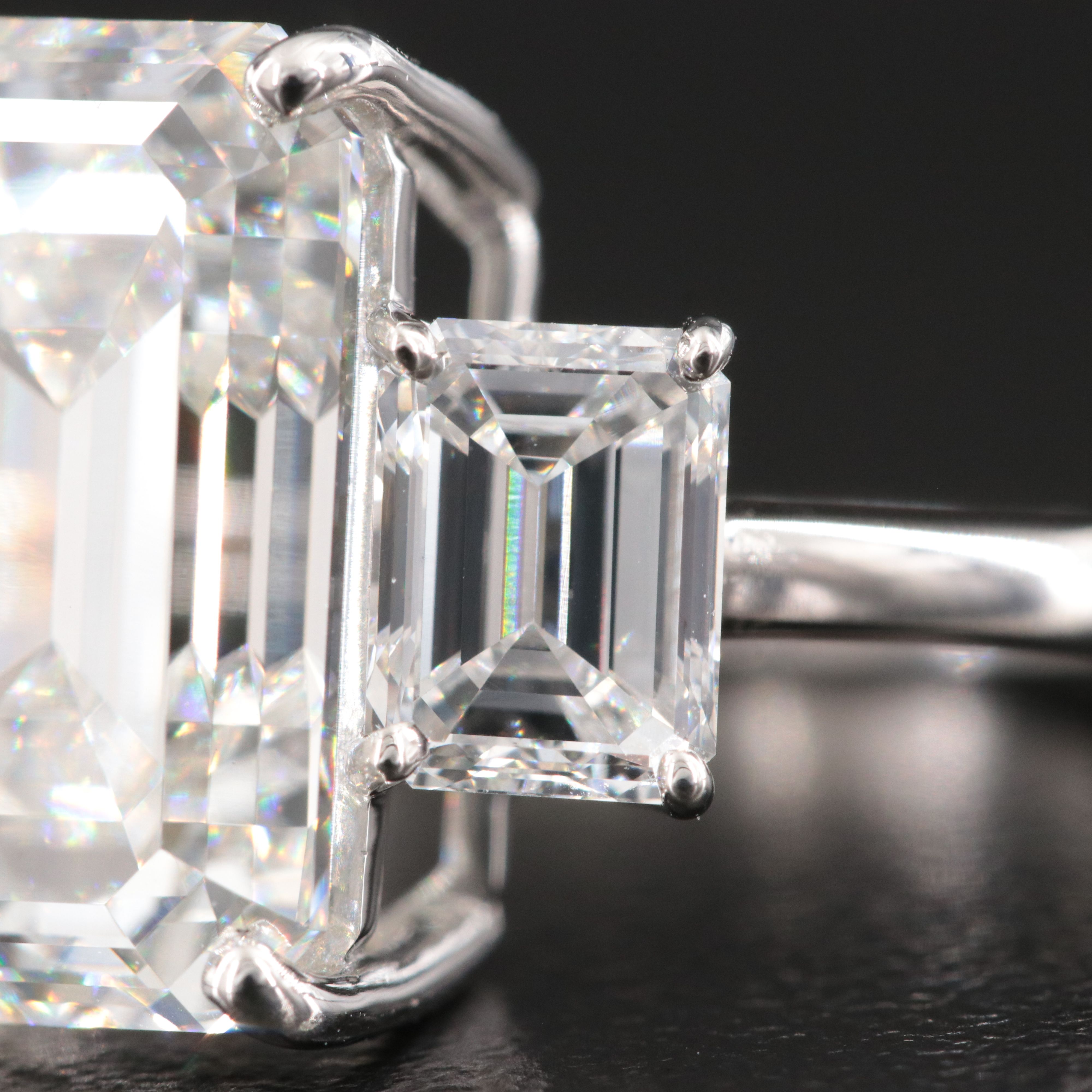 Platinum 9.93 CTW Lab Grown Diamond Ring with IGI Report