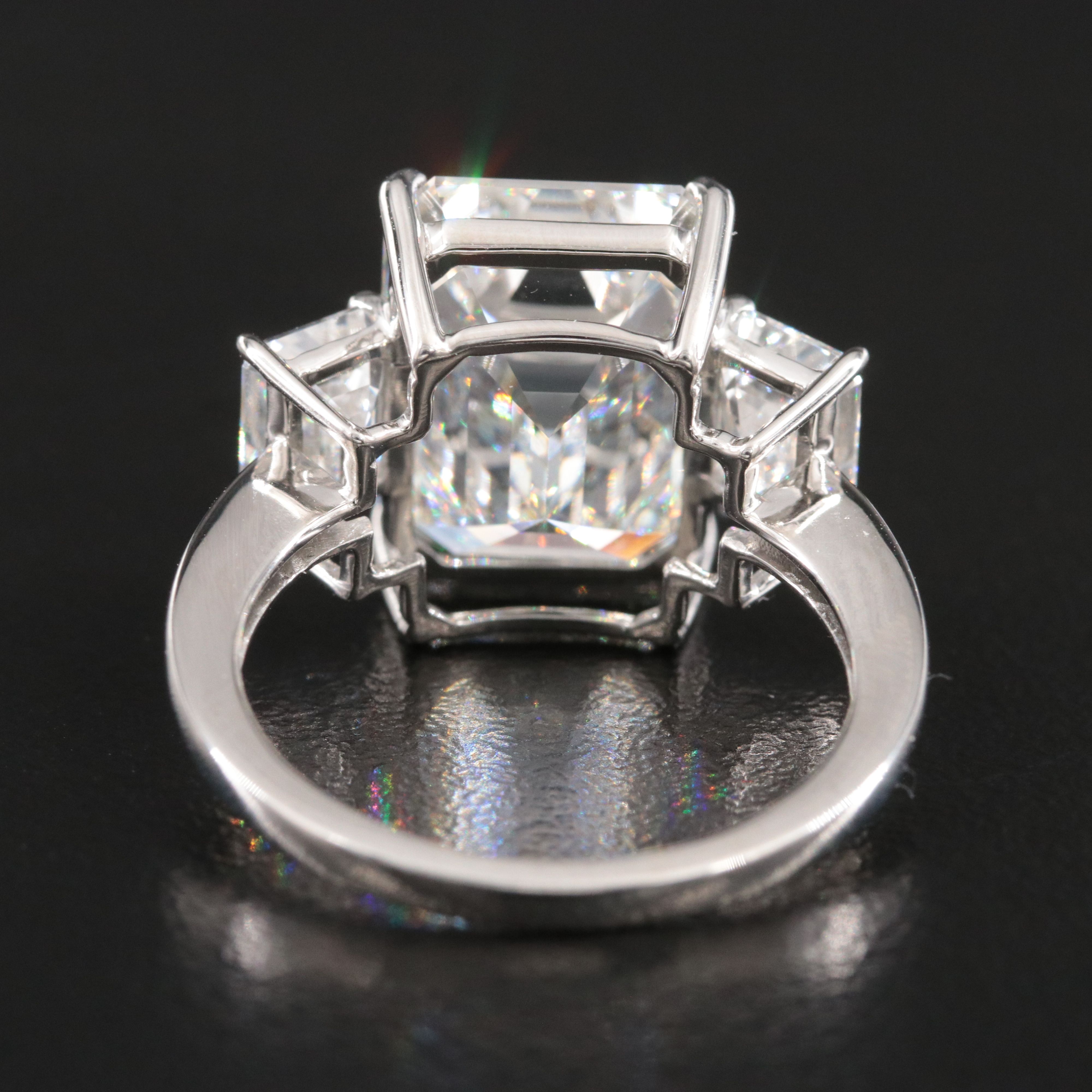 Platinum 9.93 CTW Lab Grown Diamond Ring with IGI Report