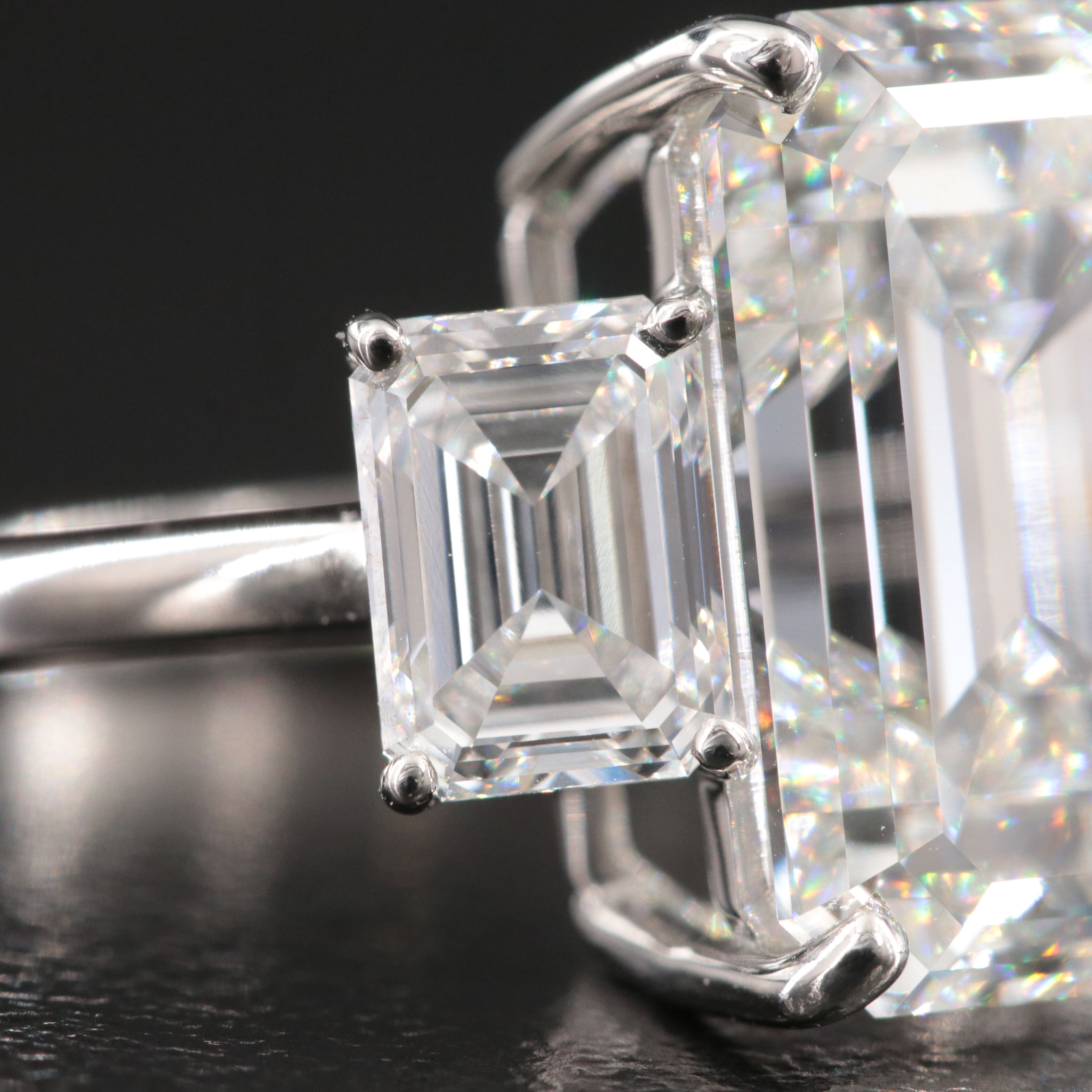 Platinum 9.93 CTW Lab Grown Diamond Ring with IGI Report