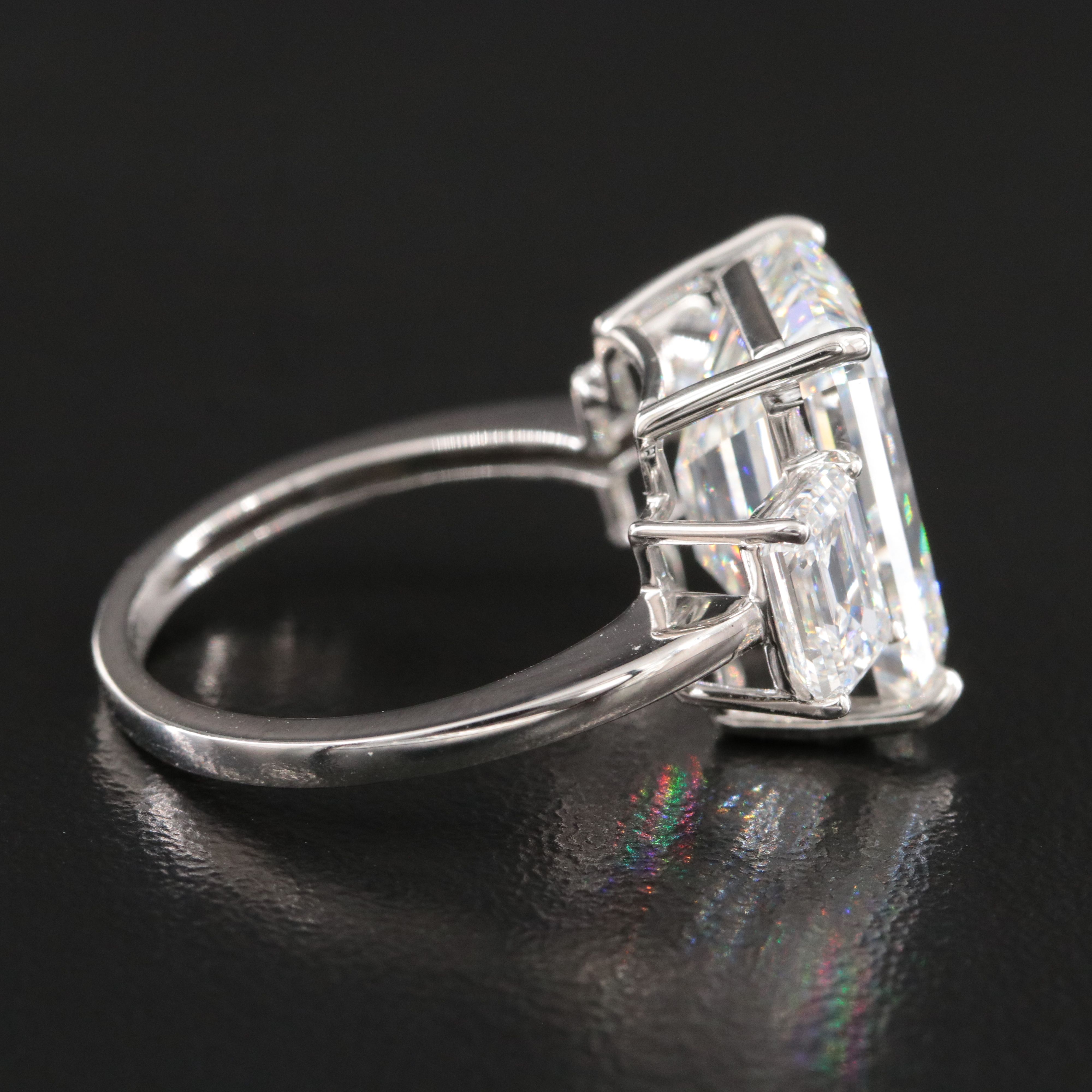 Platinum 9.93 CTW Lab Grown Diamond Ring with IGI Report