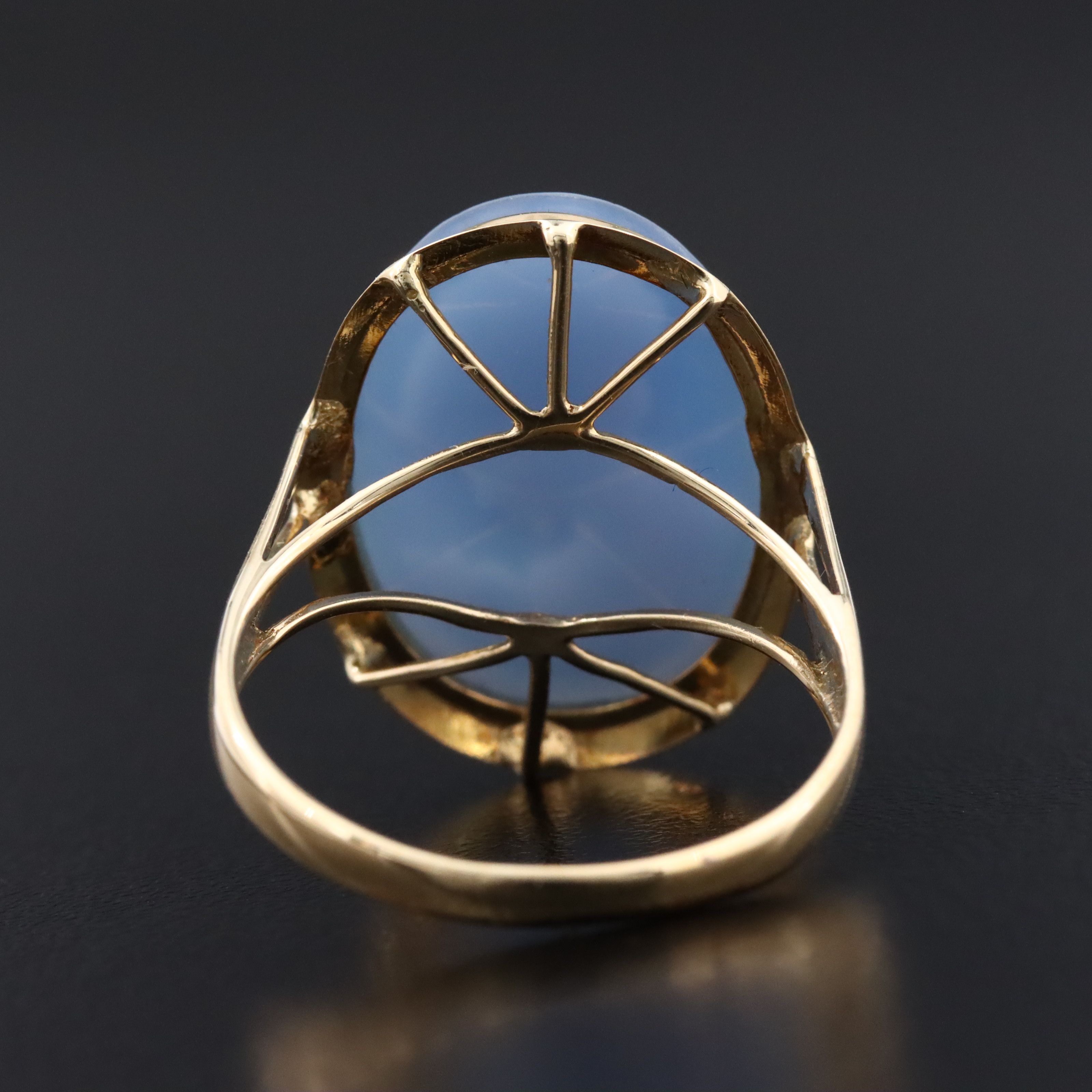 14K Agate Cameo Ring