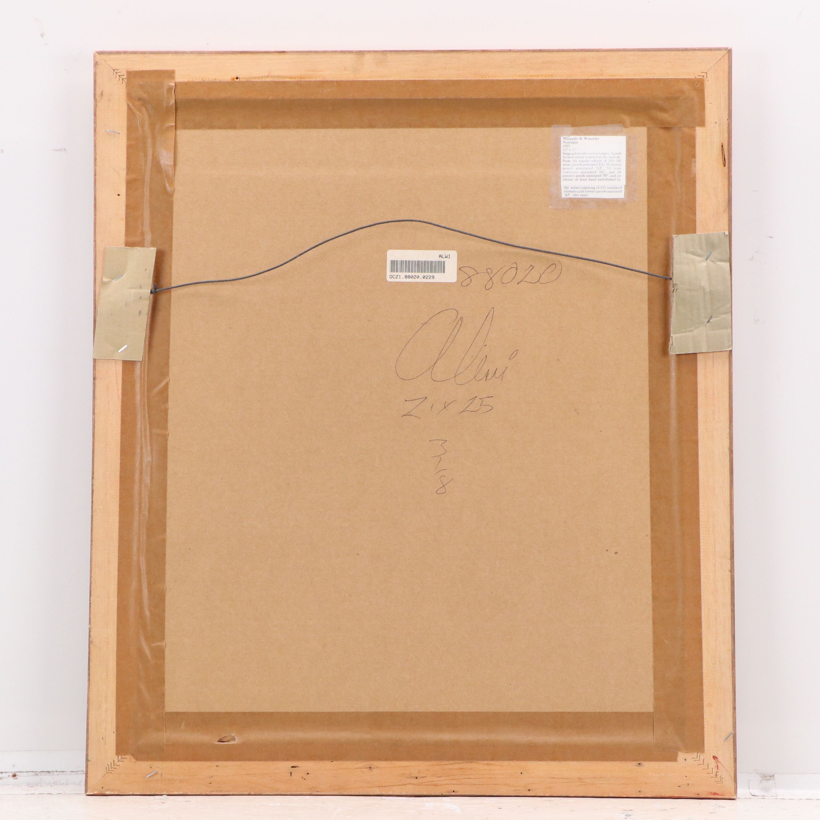 Alexander Galtchansky and Tanya Wissotzky Serigraph "Nostalgia," 1997