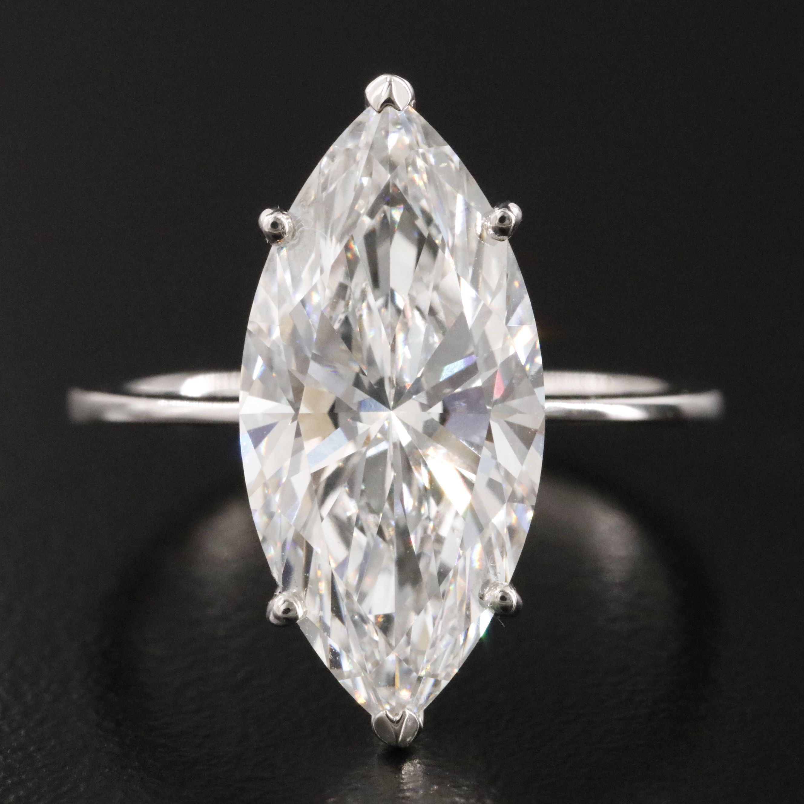 Platinum 5.10 CT Lab Grown Diamond Solitaire Ring with IGI Report