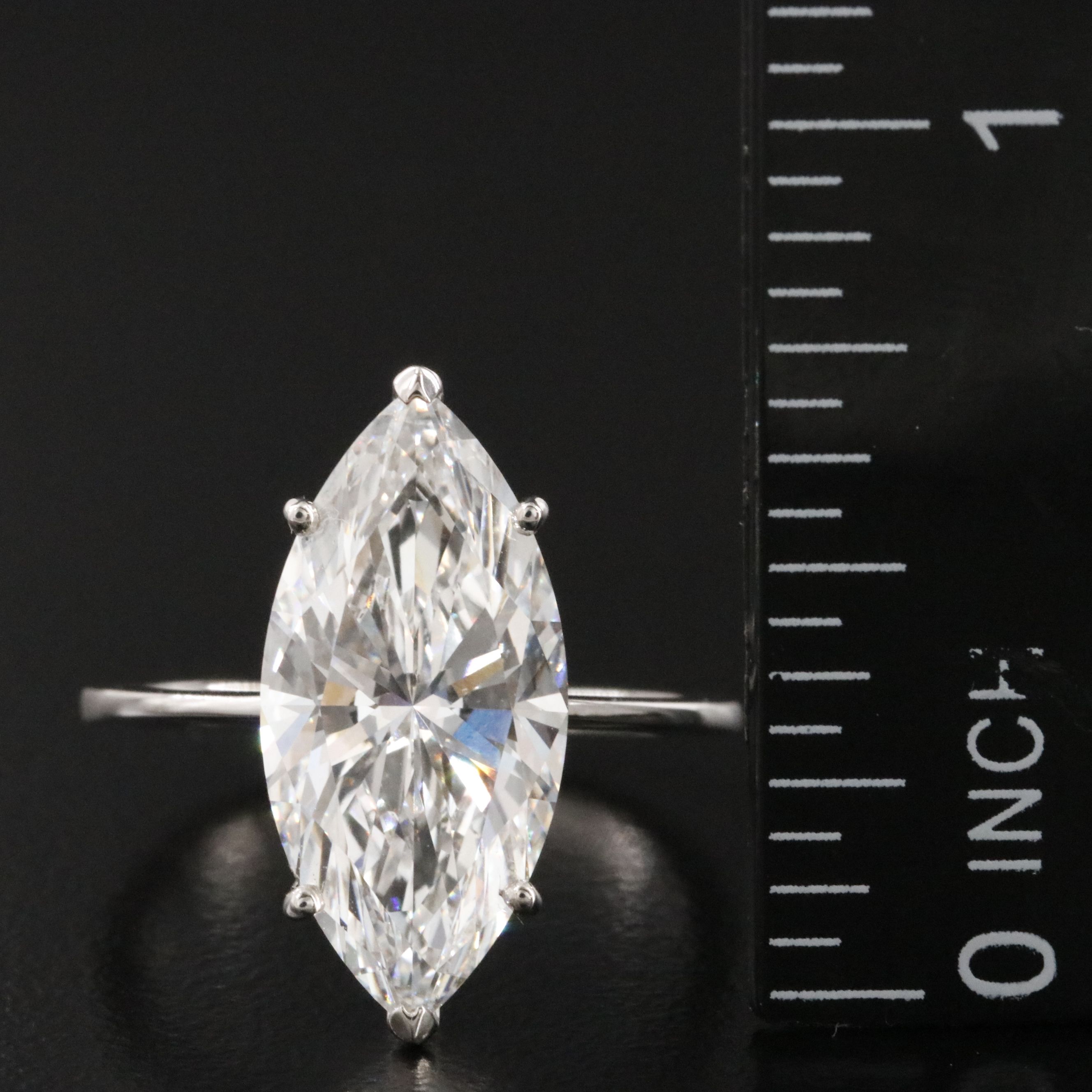 Platinum 5.10 CT Lab Grown Diamond Solitaire Ring with IGI Report