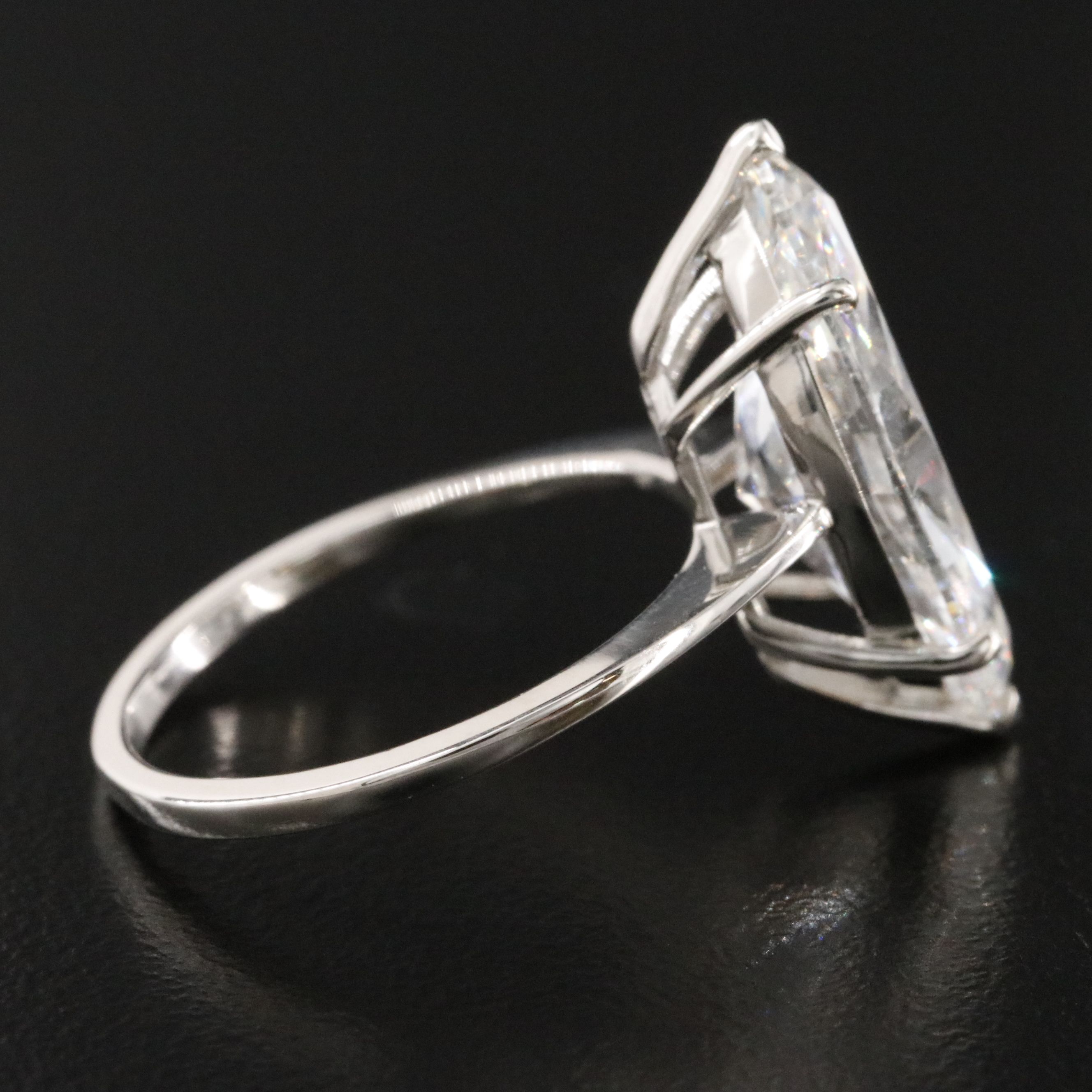 Platinum 5.10 CT Lab Grown Diamond Solitaire Ring with IGI Report