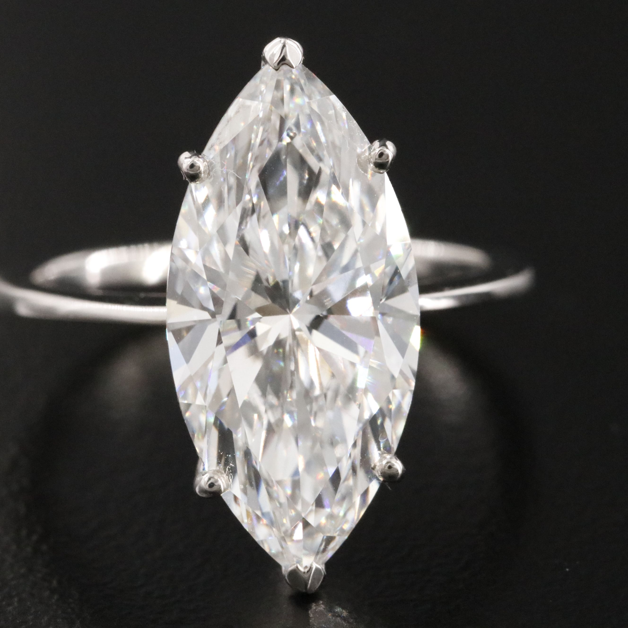 Platinum 5.10 CT Lab Grown Diamond Solitaire Ring with IGI Report