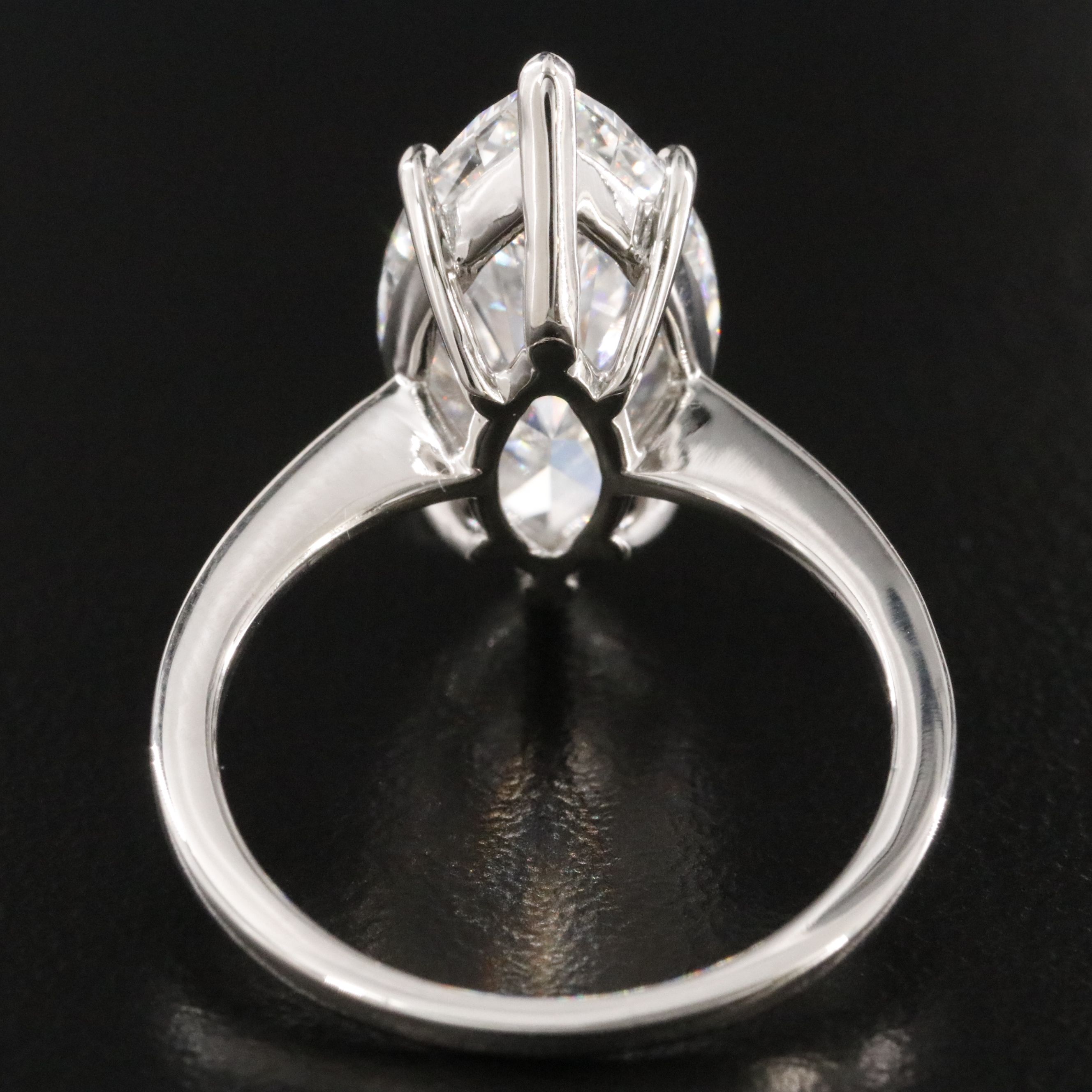 Platinum 5.10 CT Lab Grown Diamond Solitaire Ring with IGI Report