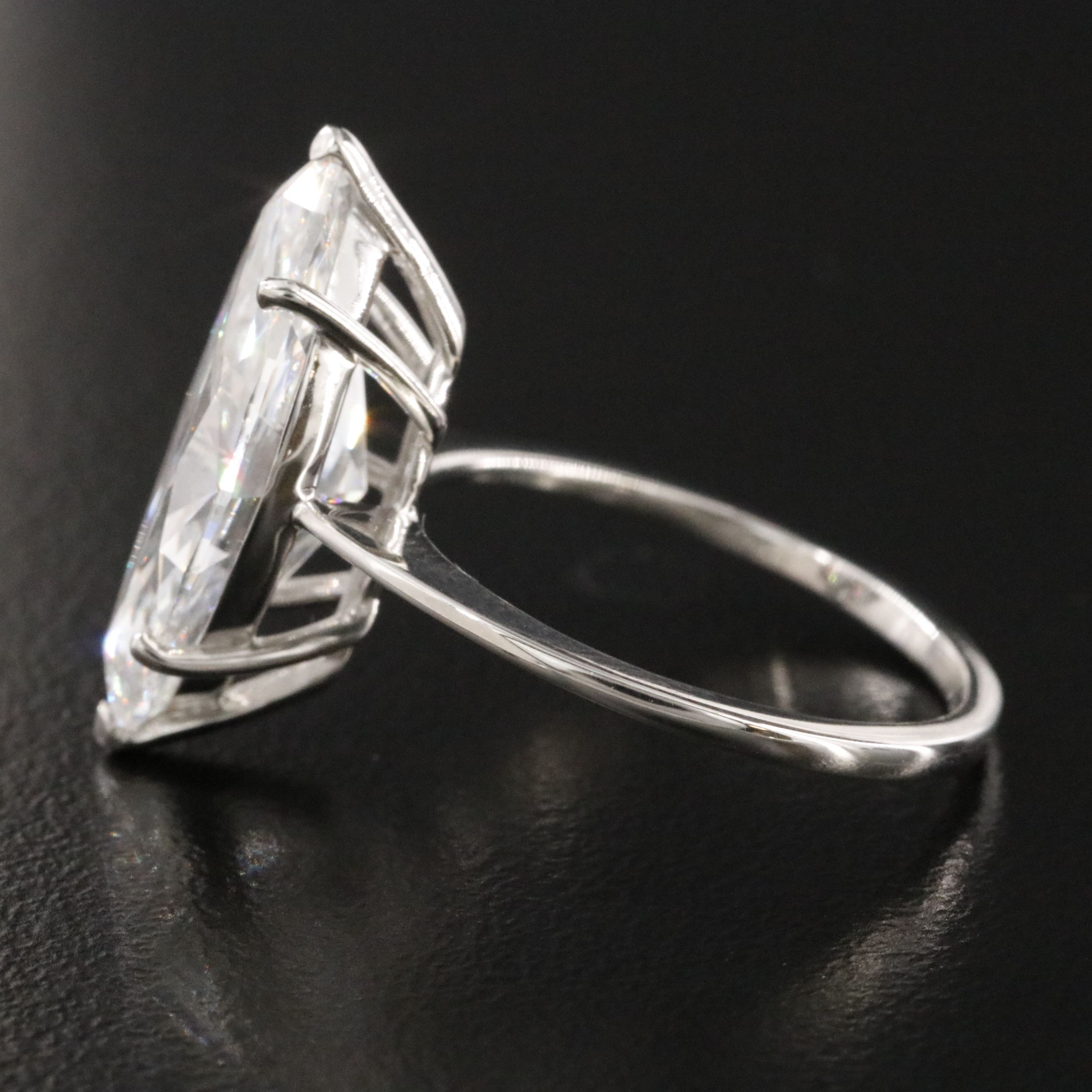 Platinum 5.10 CT Lab Grown Diamond Solitaire Ring with IGI Report