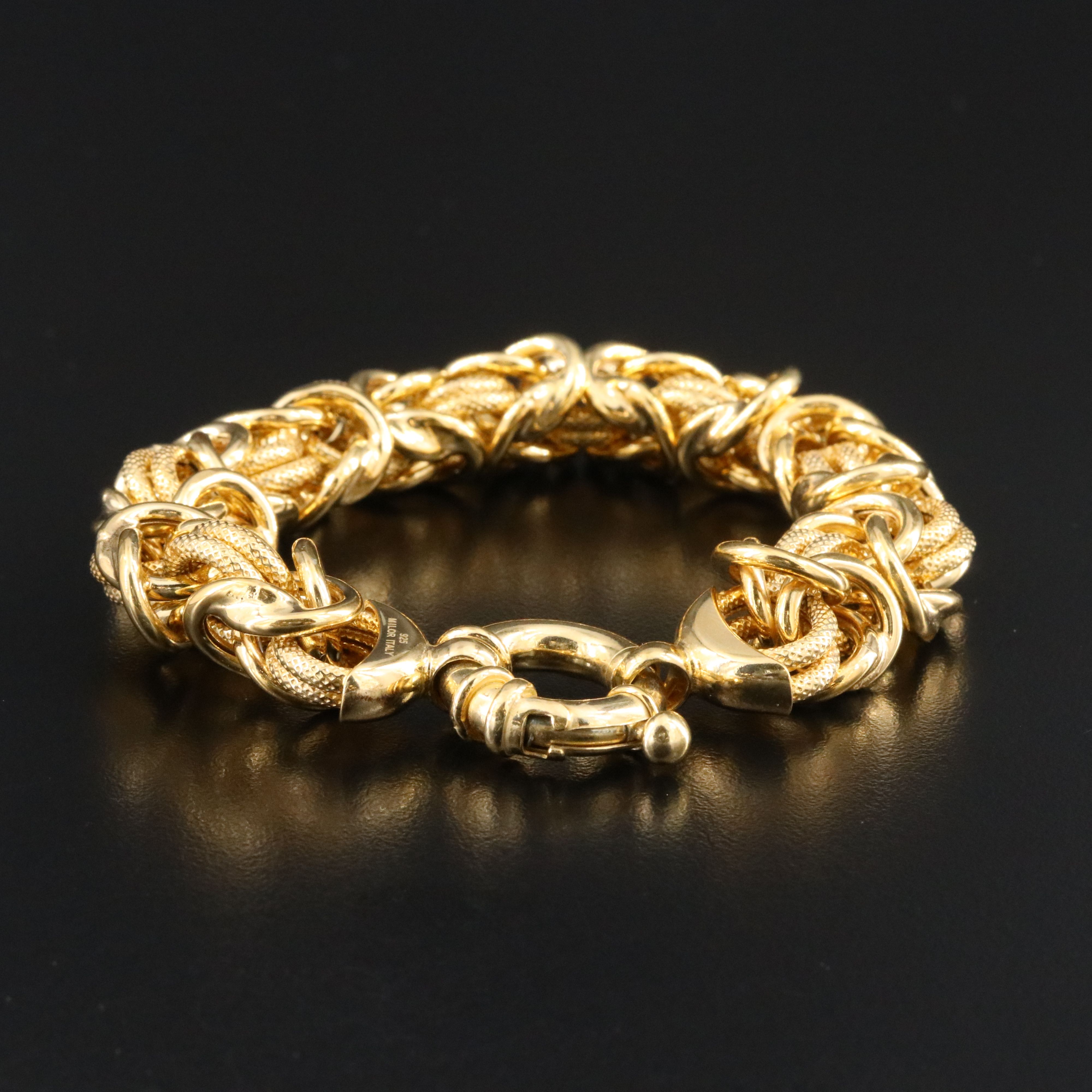 Italian Milor Sterling Byzantine Bracelet