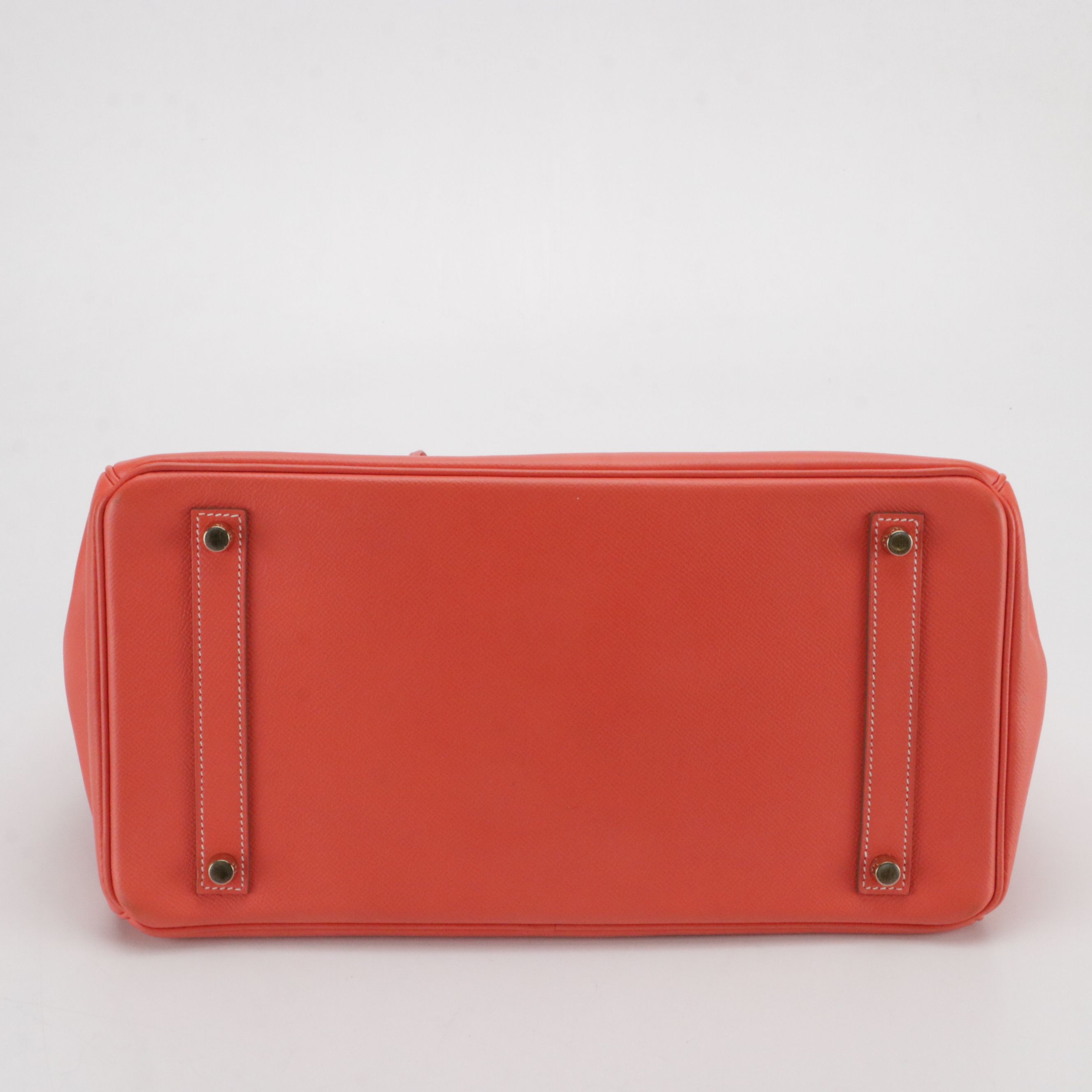 Hermès Birkin 35 Satchel in Bright Coral Epsom Leather