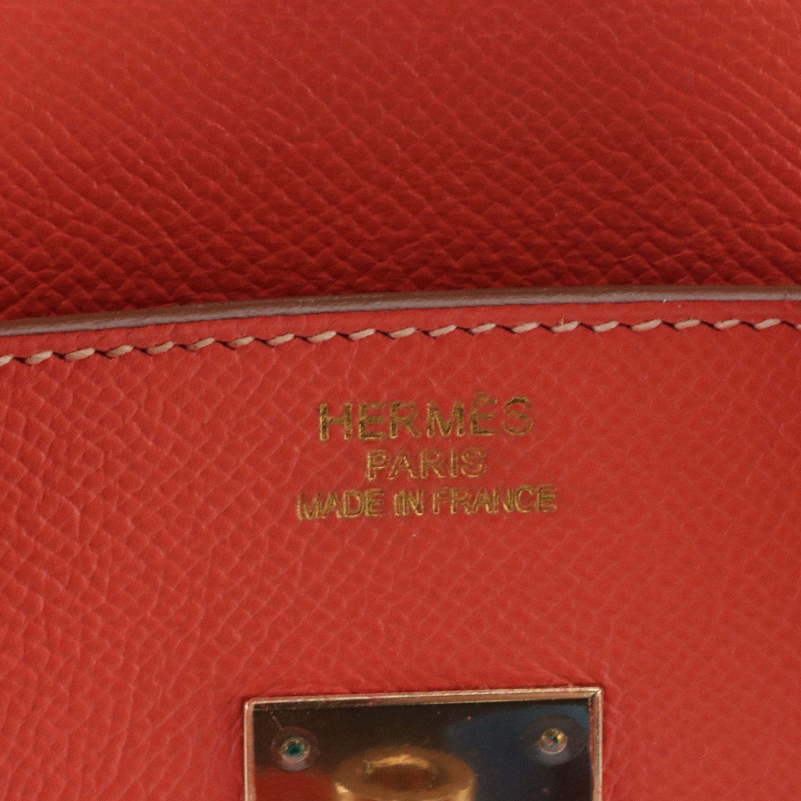 Hermès Birkin 35 Satchel in Bright Coral Epsom Leather